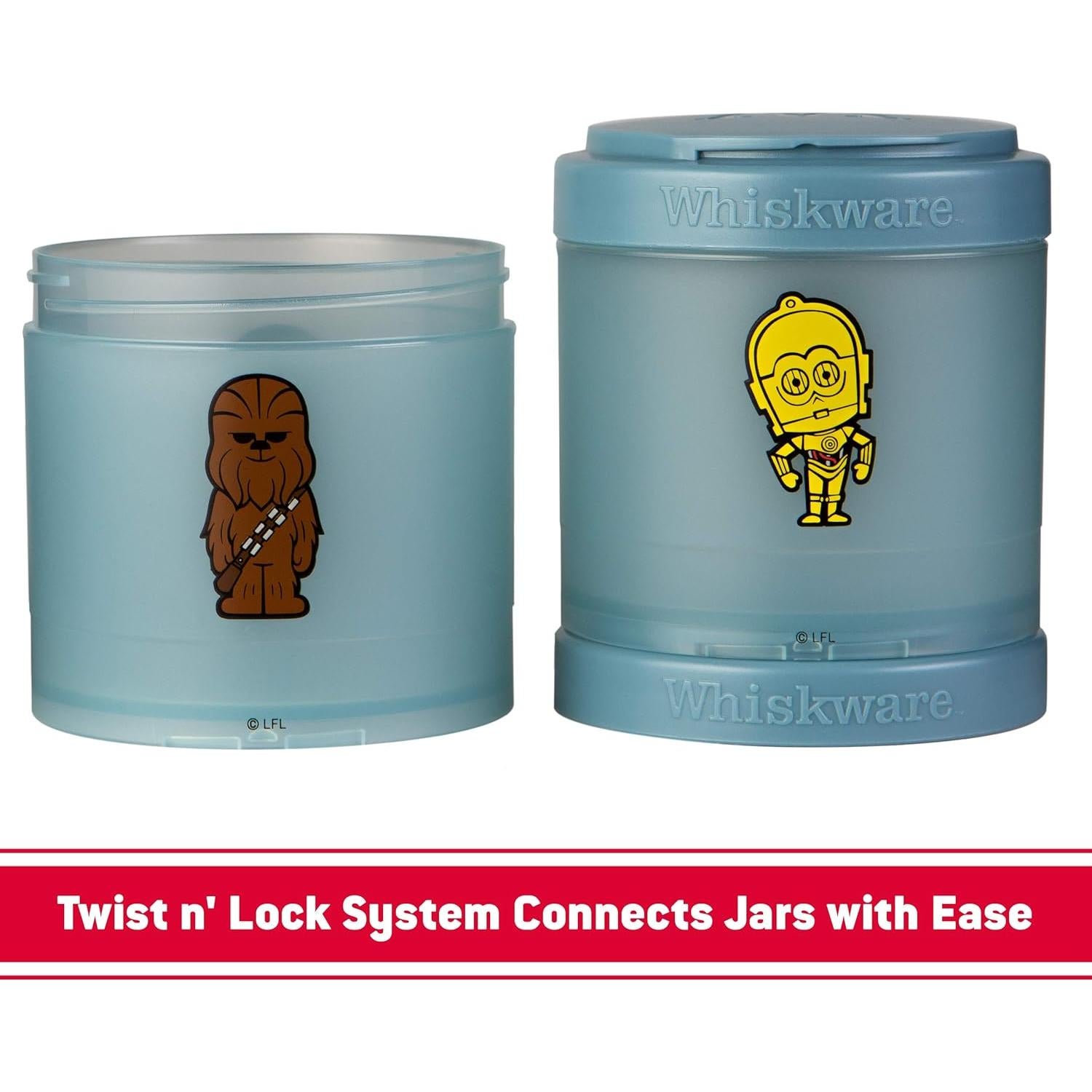 Contenedores de Snacks Whiskware Star Wars 3 Frascos 79ml 237ml