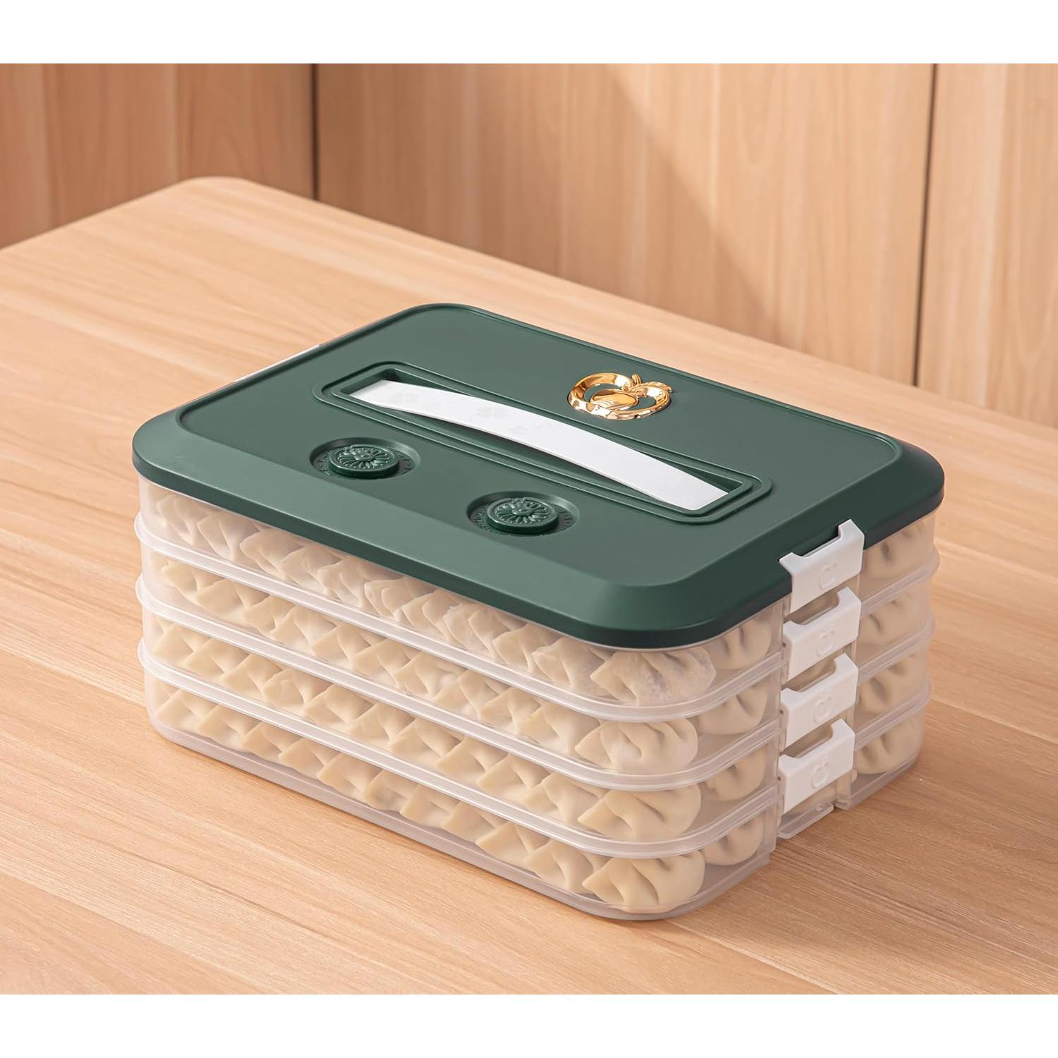 Caja de Almacenamiento de Alimentos LOEZ 4 Capas Verde