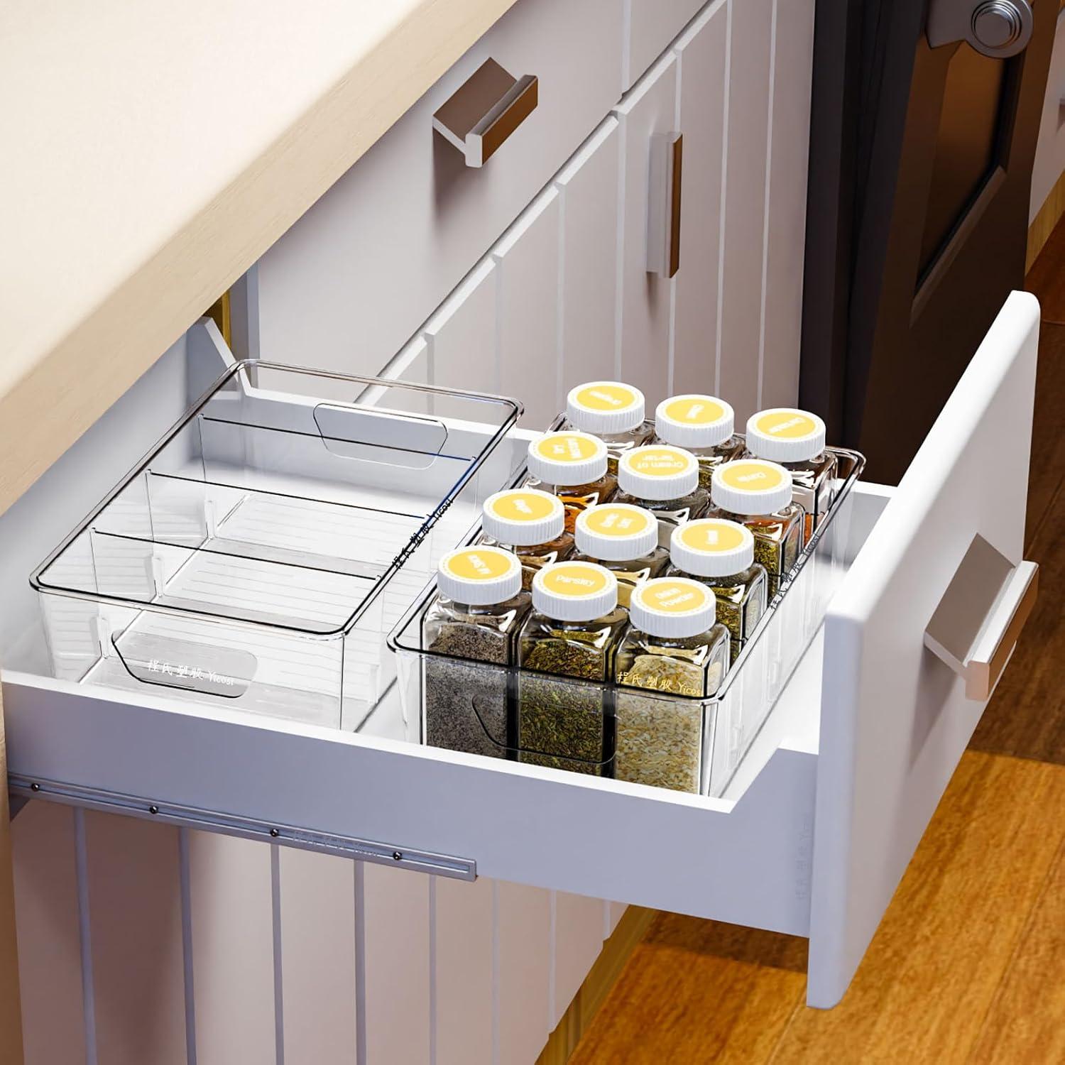 Organizador de Snacks Apilable Yieach 6 Piezas 5L Transparente