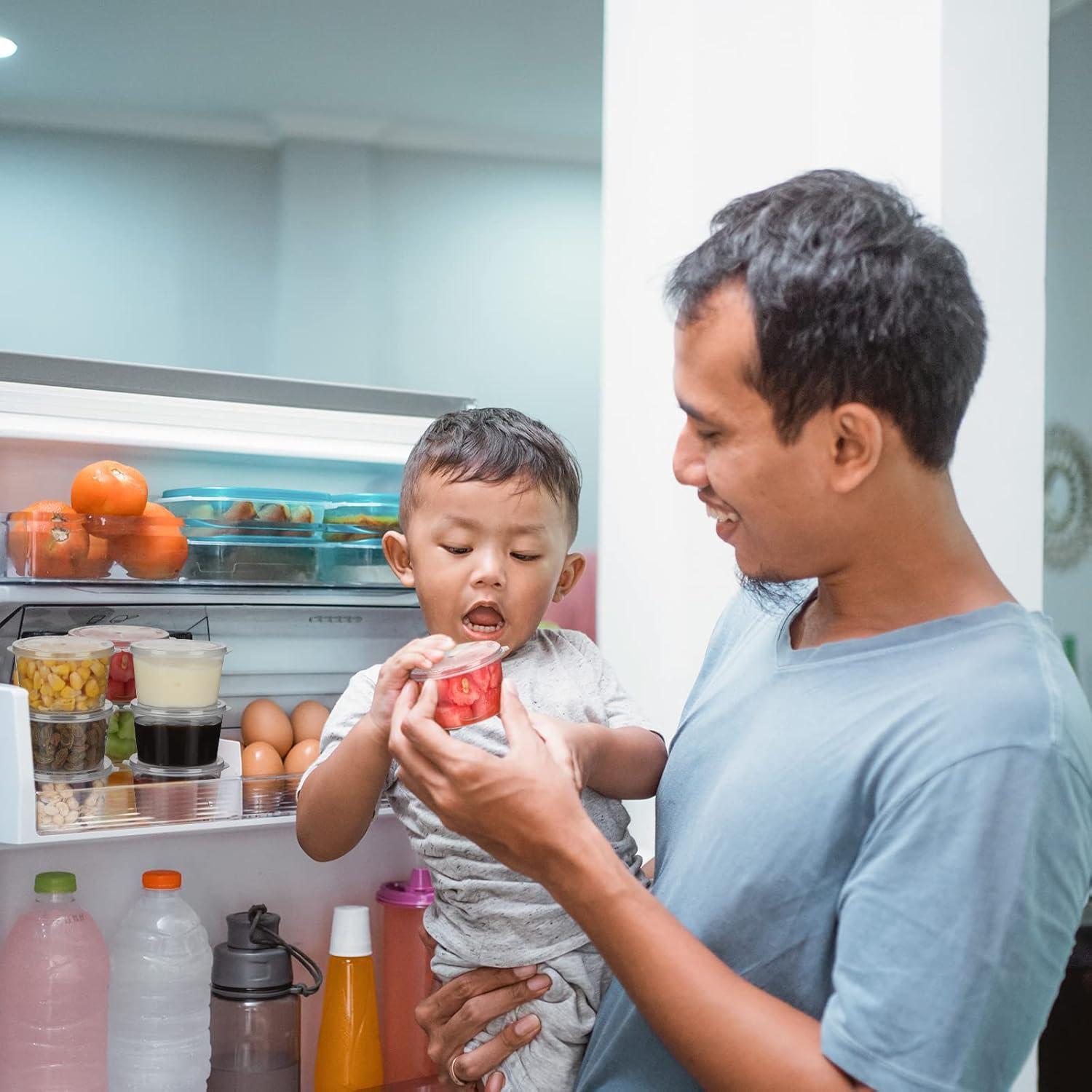 100 Contenedores de Almacenamiento para Bebés 120 ml con Tapas