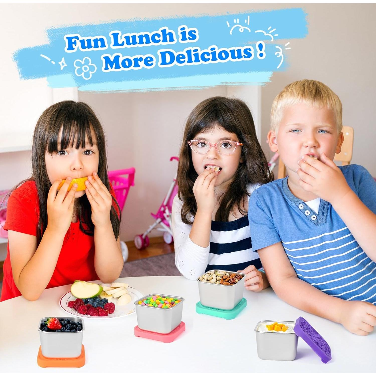 Paquete de 4 Contenedores de Snack Farielyn-X 180ml Acero Inoxidable