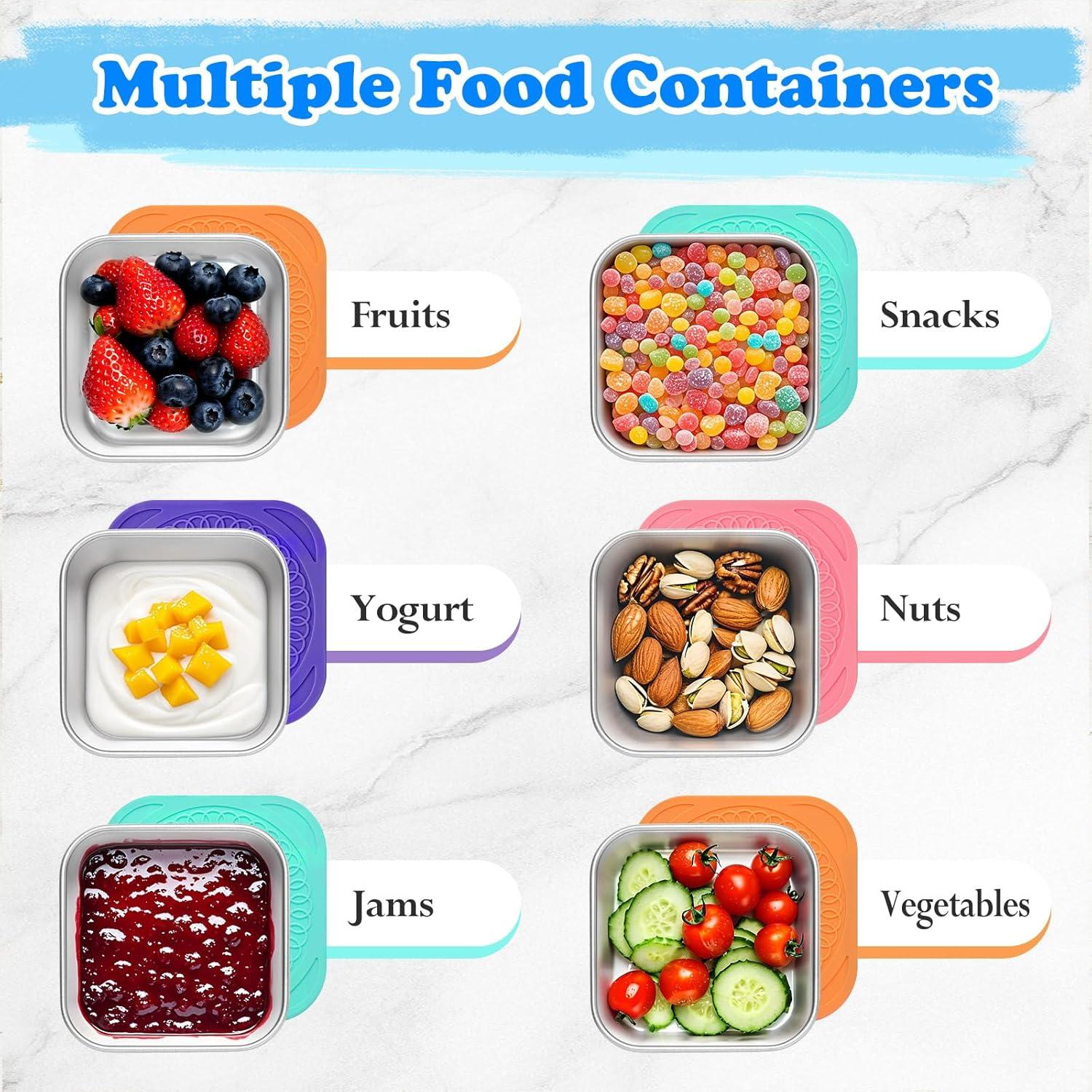 Paquete de 4 Contenedores de Snack Farielyn-X 180ml Acero Inoxidable