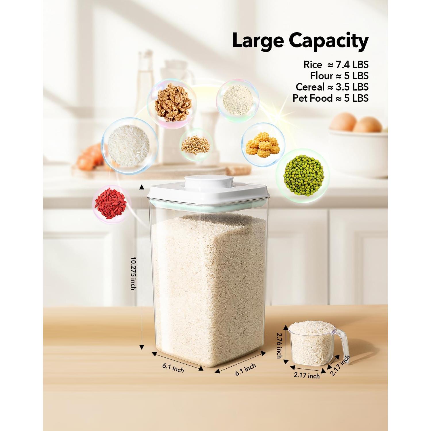 Contenedor de Almacenamiento Hermético Ankou 4L con Cucharón 130ml