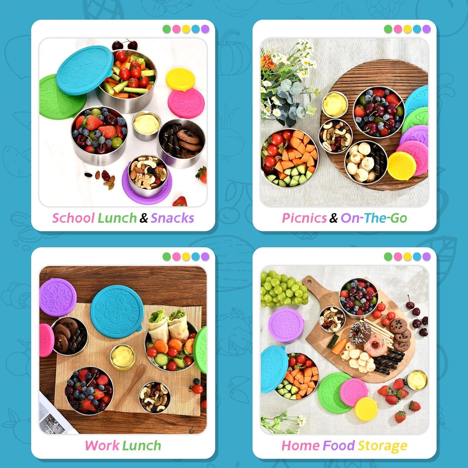 Contenedores de Acero Inoxidable UPTRUST 5 Tamaños a Prueba de Fugas