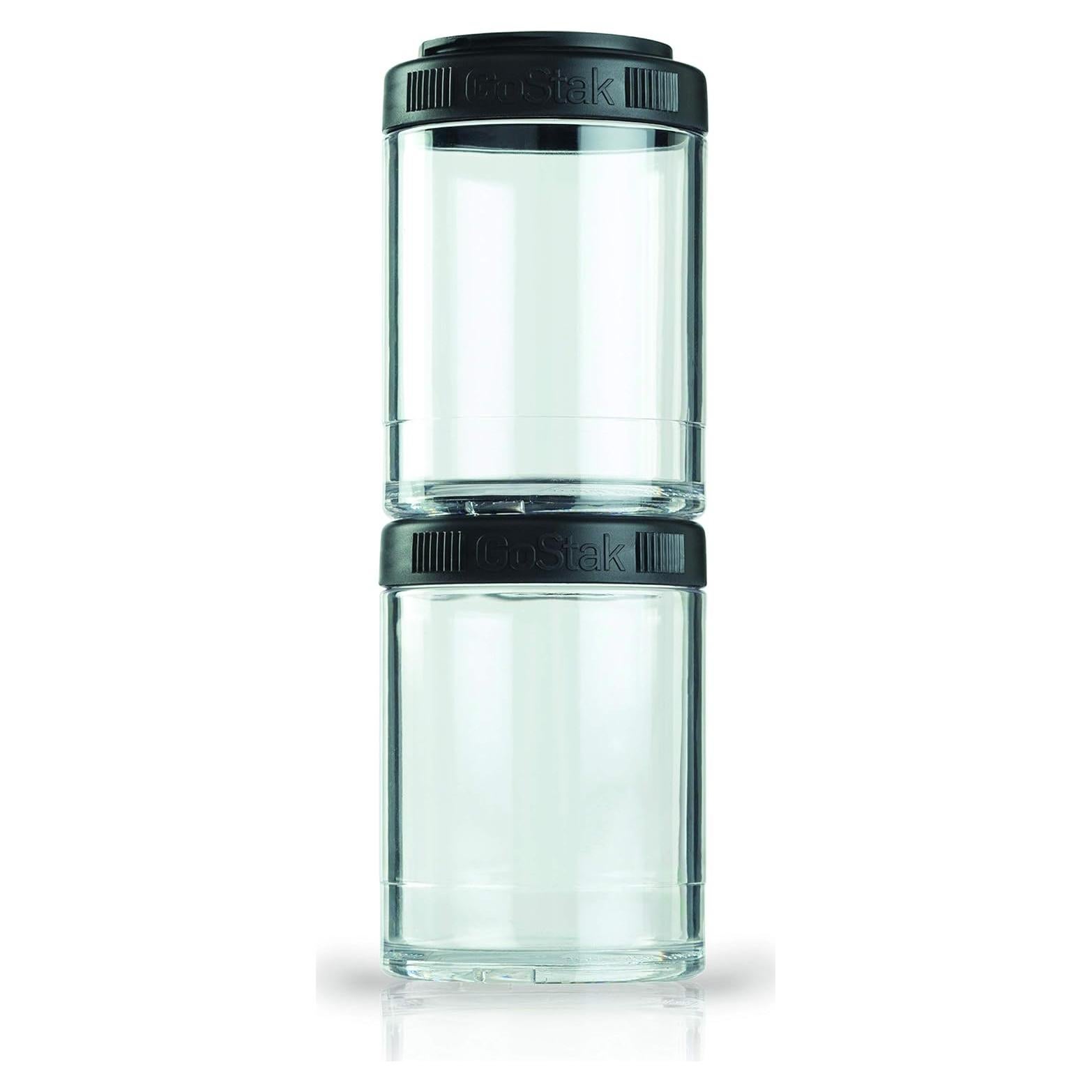 Frascos de Almacenamiento BlenderBottle GoStak 150cc 2-Pak Negro
