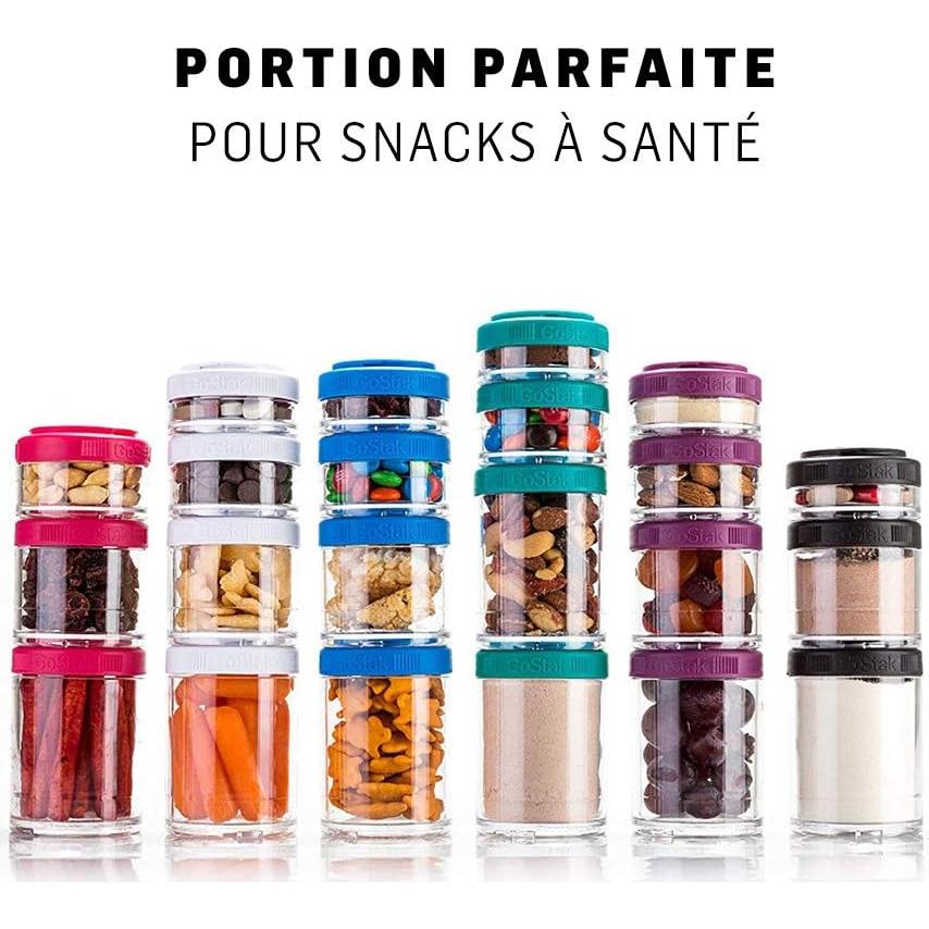 Frascos de Almacenamiento BlenderBottle GoStak 150cc 2-Pak Negro