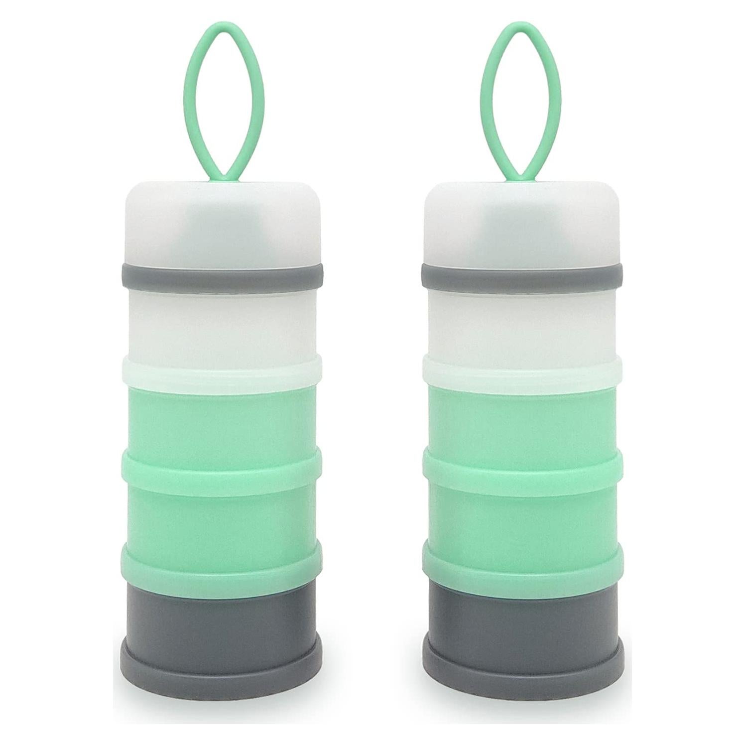 Dispensador de Fórmula para Bebés LADISO 4 Compartimentos Verde