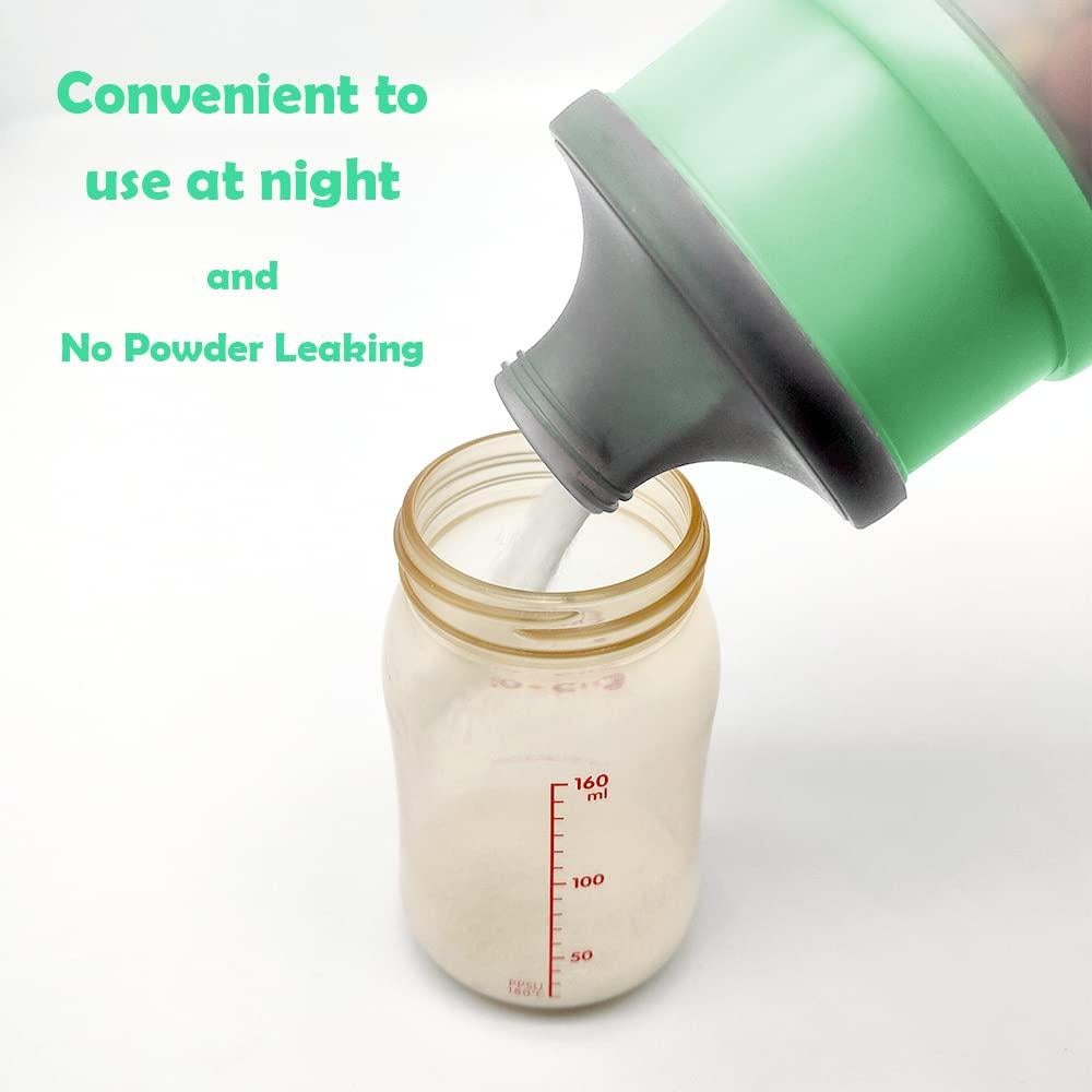 Dispensador de Fórmula para Bebés LADISO 4 Compartimentos Verde