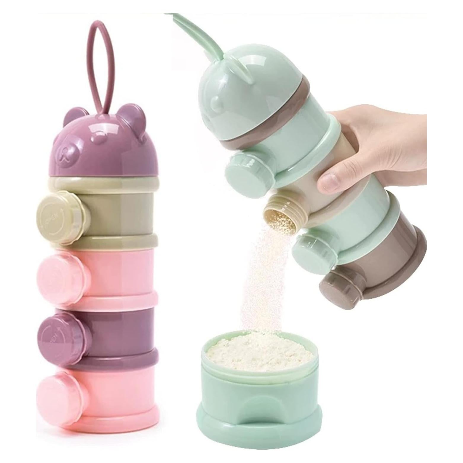 Dispensador de Leche en Polvo para Bebés Manwetye 4 Capas