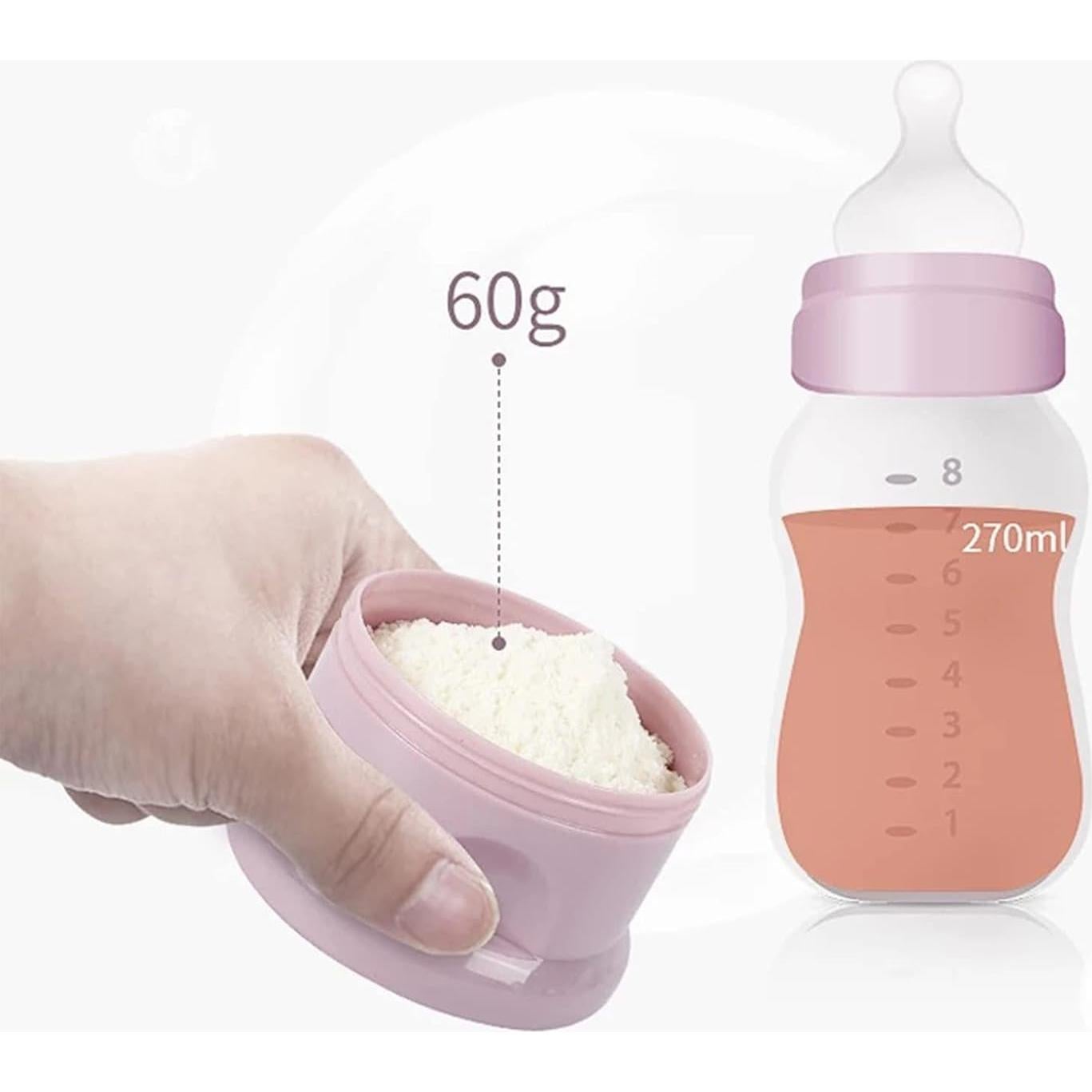 Dispensador de Leche en Polvo para Bebés Manwetye 4 Capas