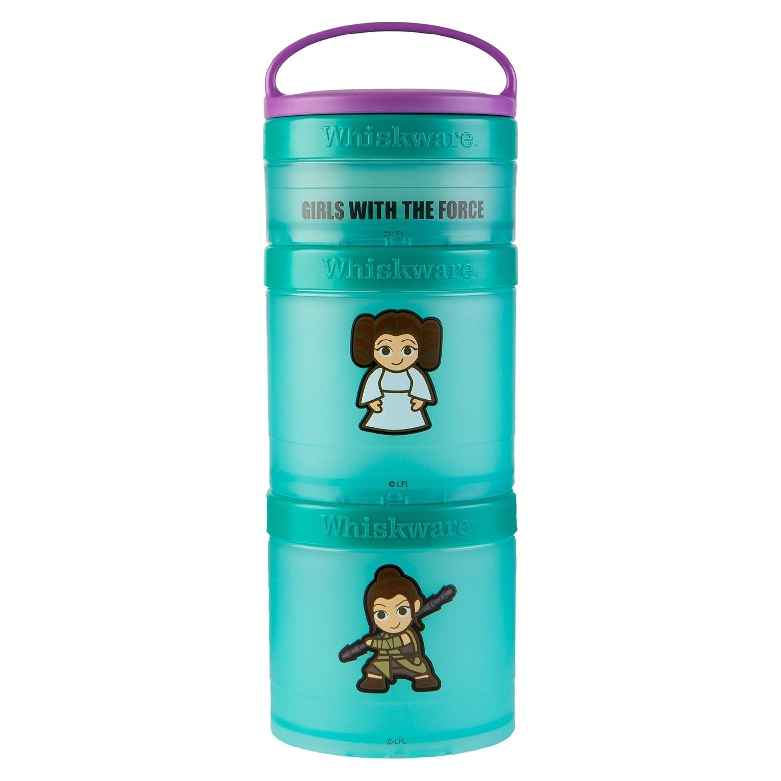 Pack de Snacks Apilables Whiskware Star Wars - Leia y Rey