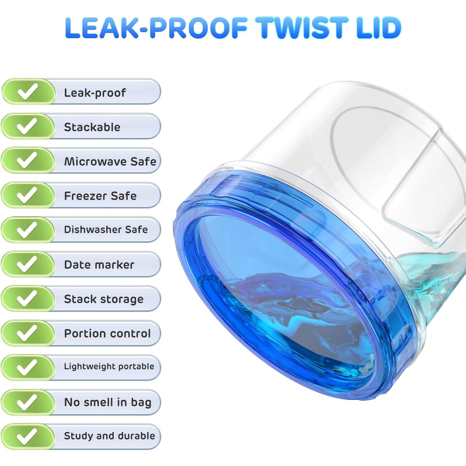 Contenedores de Almacenamiento para Alimentos HOMETALL 6x473ml