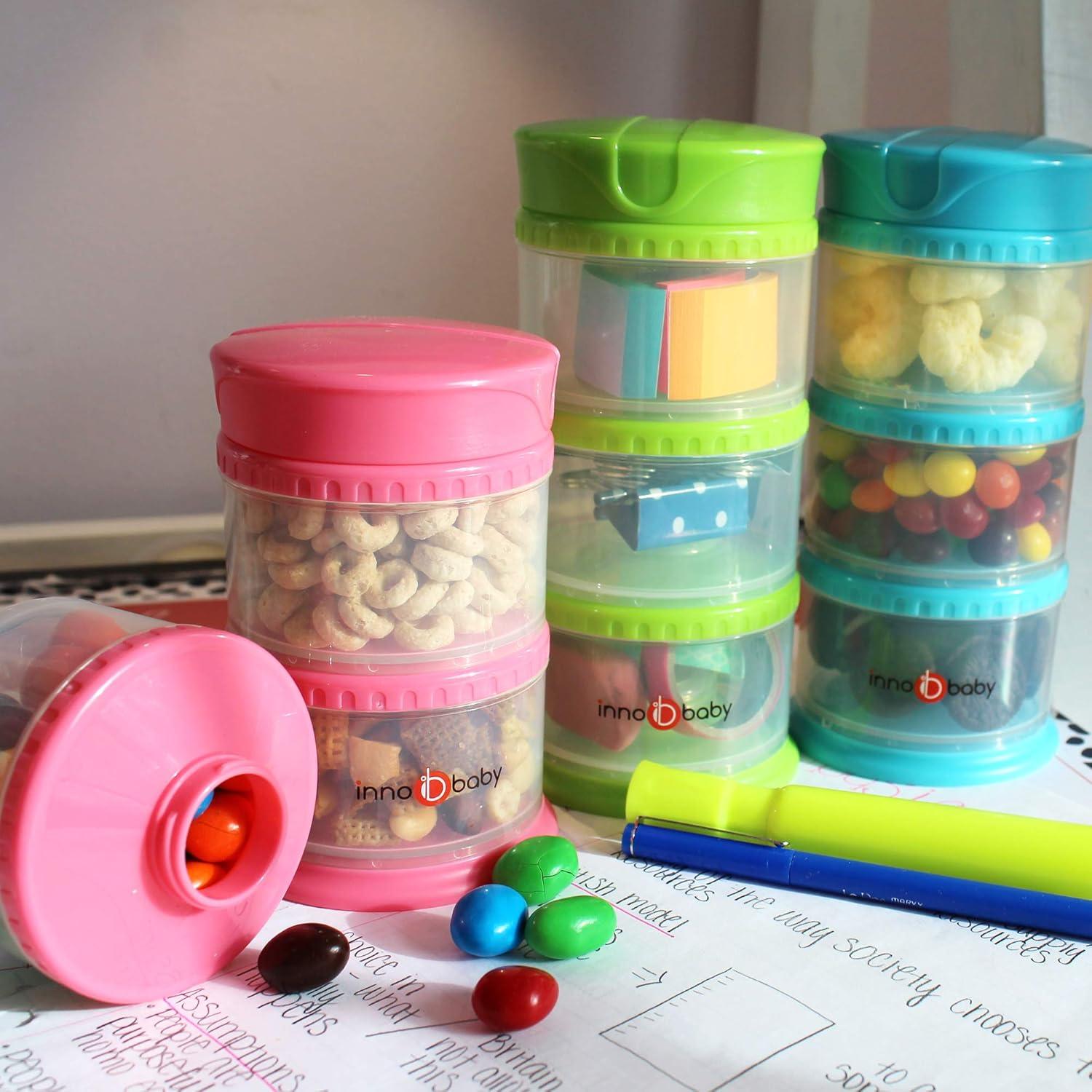 Innobaby Sistema de Almacenamiento Apilable 3 Tazas Fresa