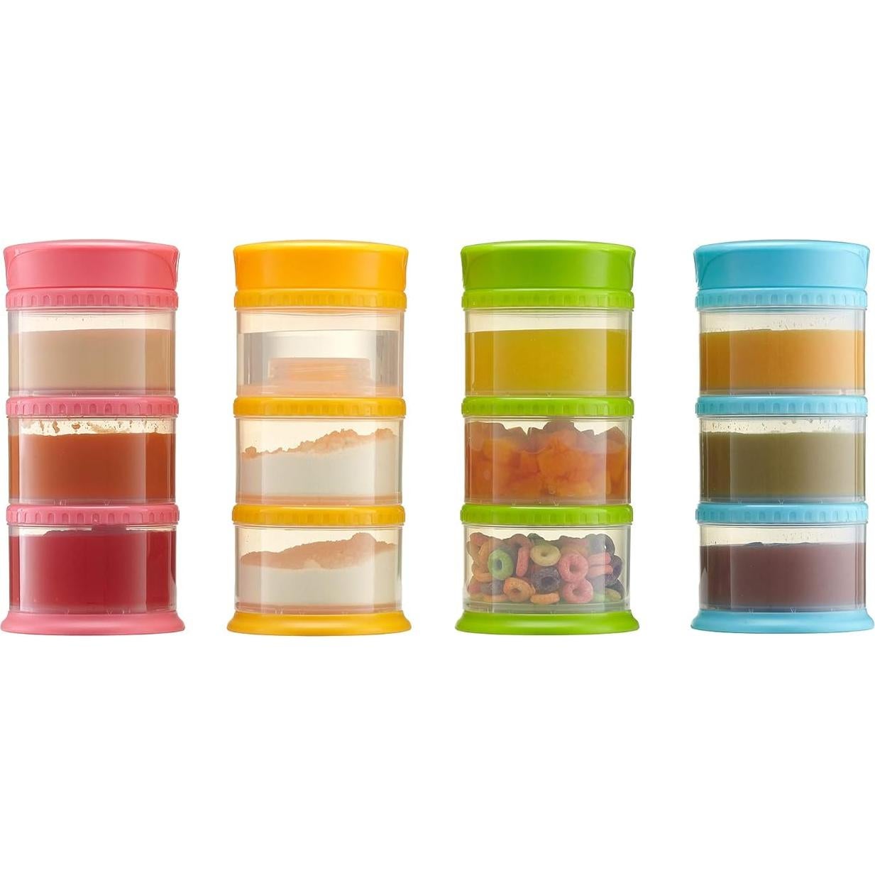 Innobaby Sistema de Almacenamiento Apilable 3 Tazas Fresa