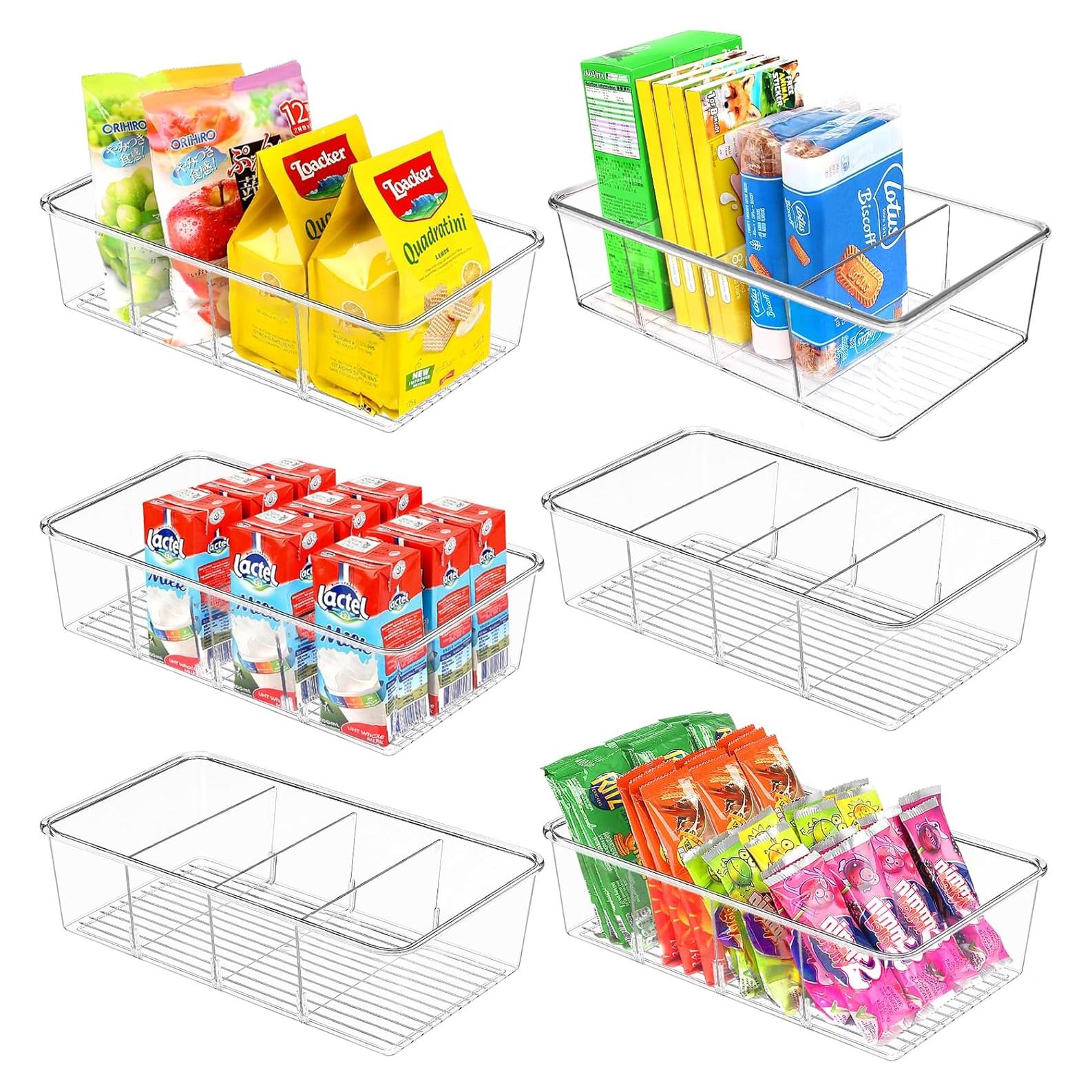 Organizador de Snacks ZIZOTI - 6 Bins Apilables 28.4x16cm
