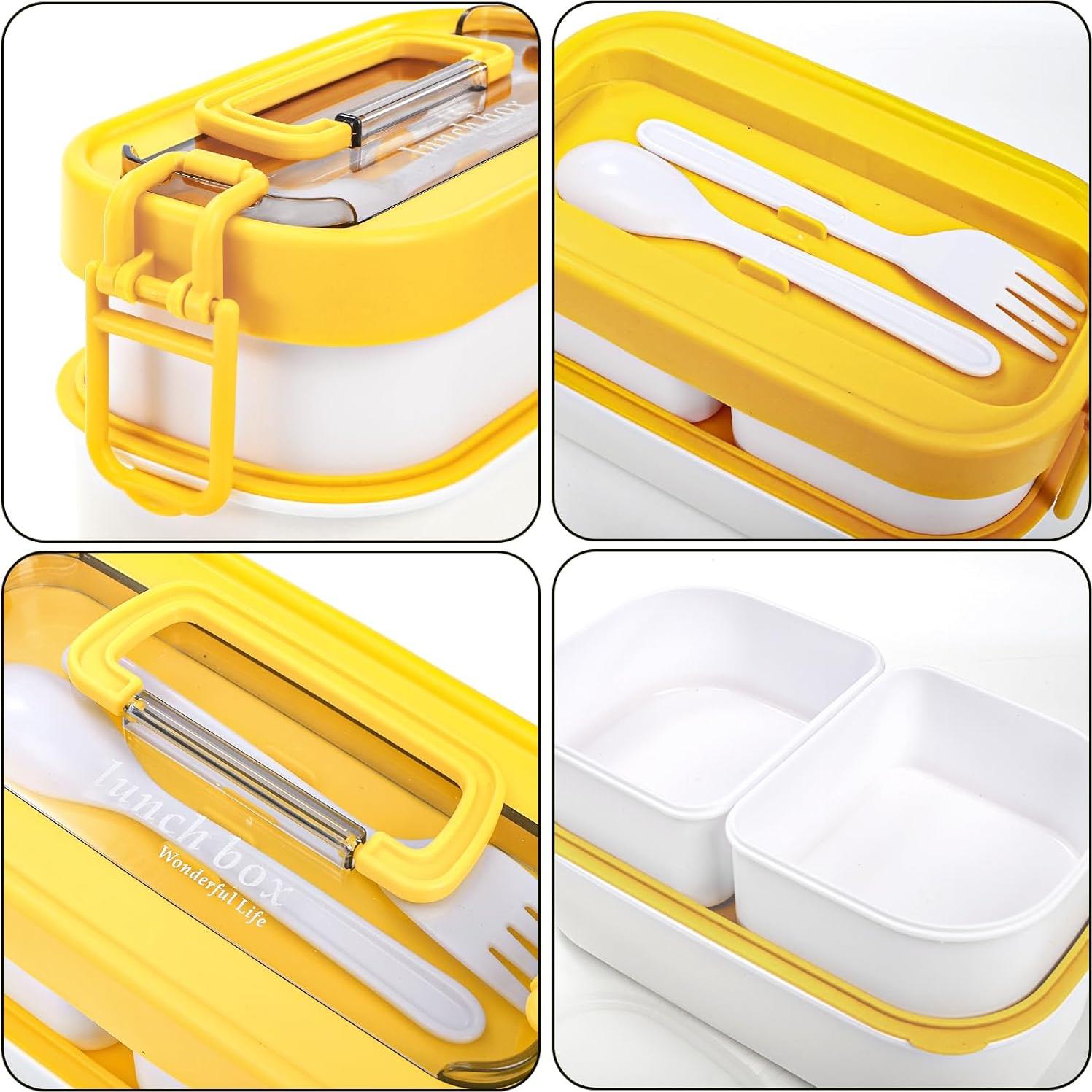 Juego de 3 Cajas Bento Apilables Covzoe - A prueba de Fugas