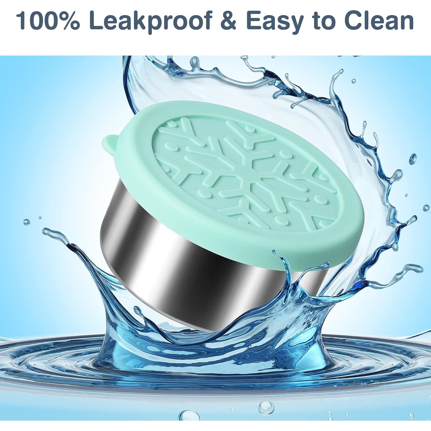 Contenedores de Alimentos Acero Inoxidable Homotte 4Pcs 100-650ml