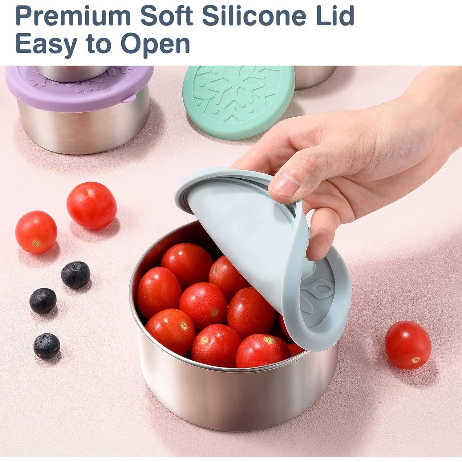 Contenedores de Alimentos Acero Inoxidable Homotte 4Pcs 100-650ml