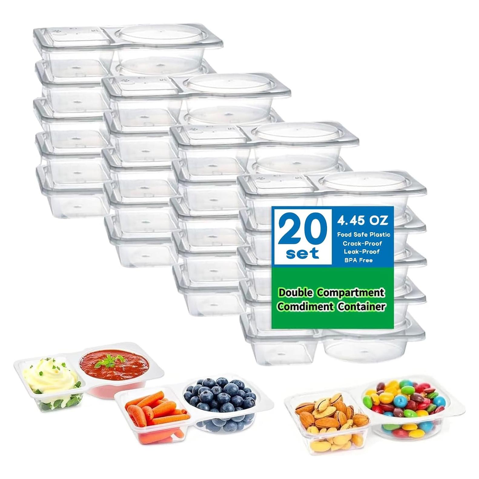 20 Contenedores Reutilizables DADAB para Snacks a Prueba de Fugas