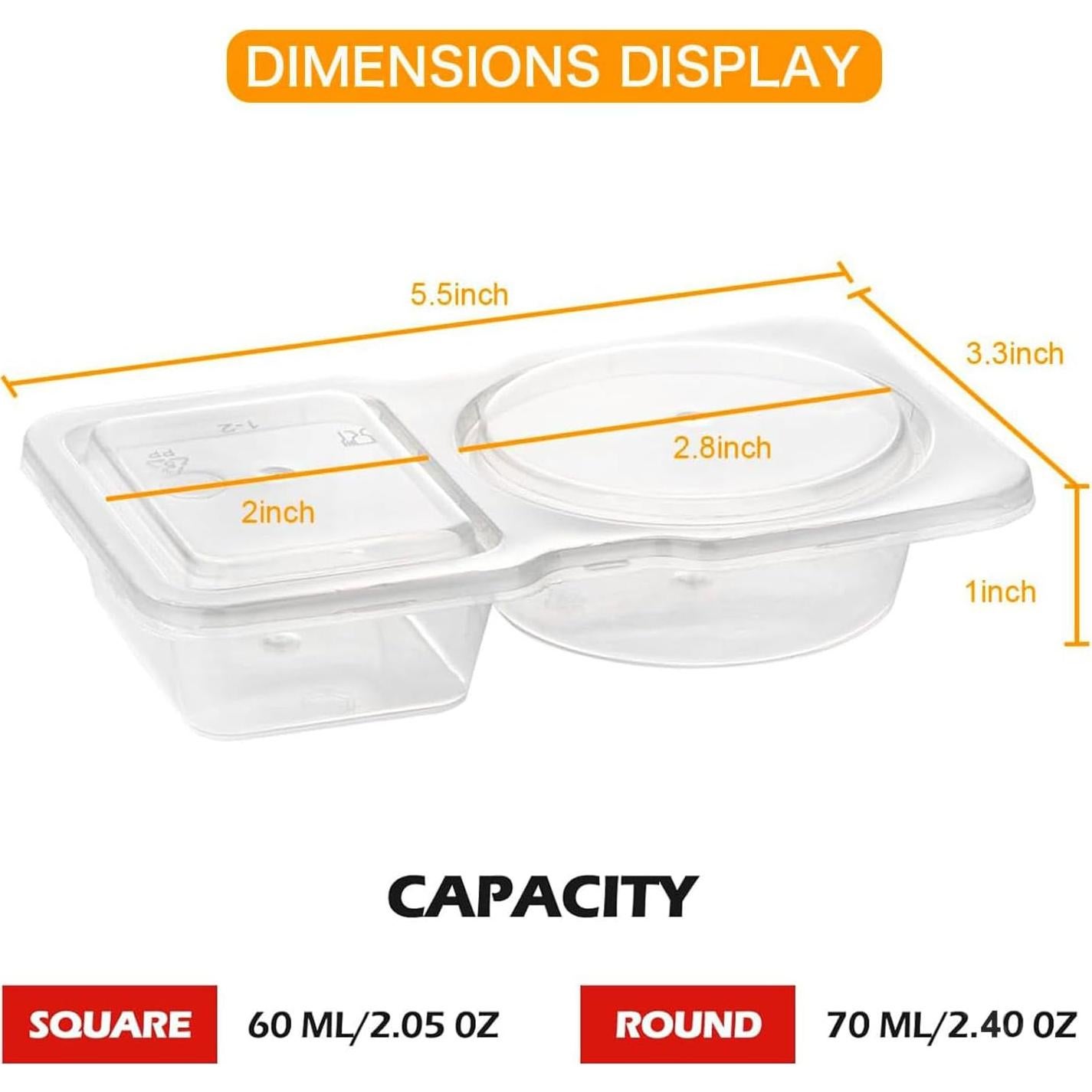 20 Contenedores Reutilizables DADAB para Snacks a Prueba de Fugas