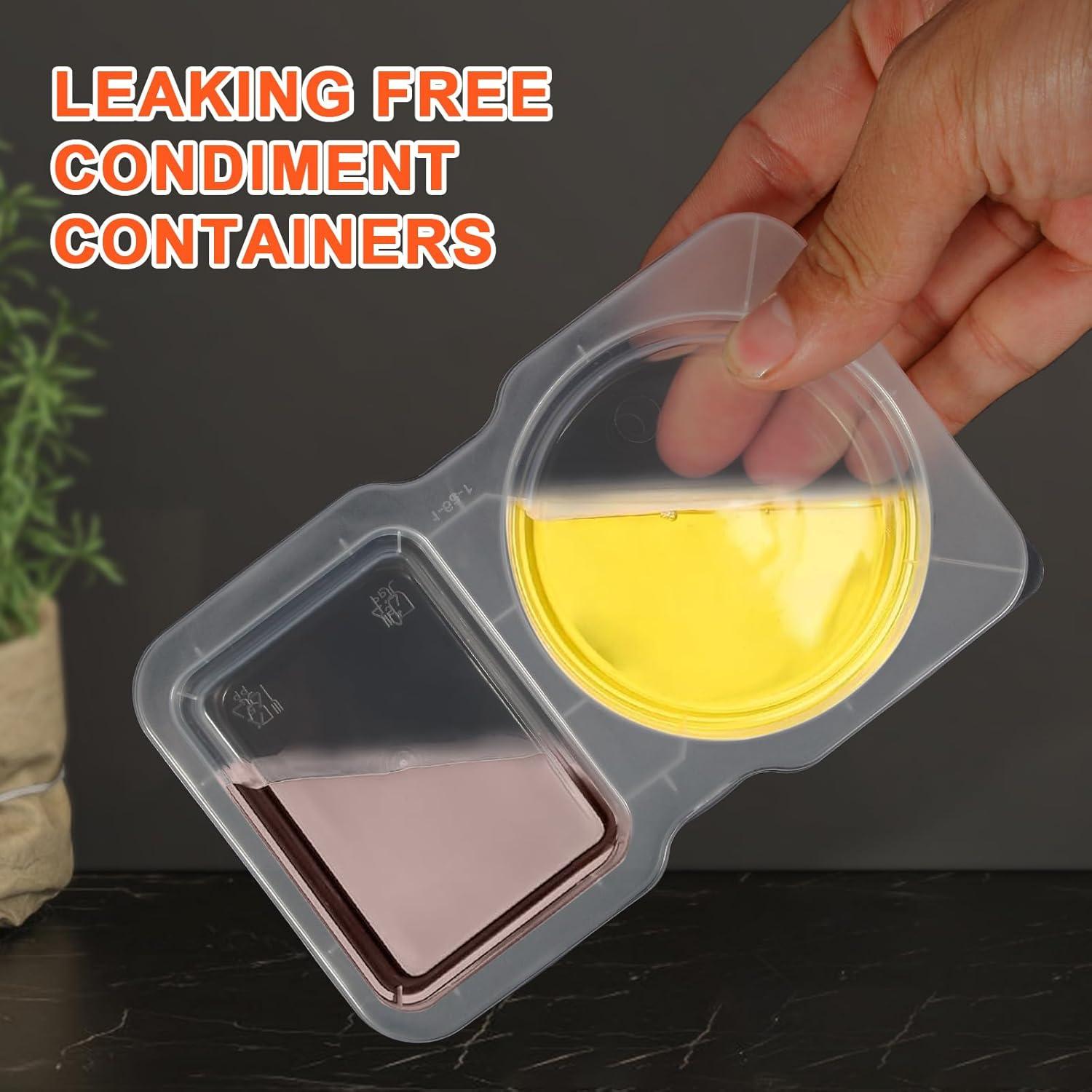 20 Contenedores de Snack Reutilizables VTM con Tapa Doble Compartimento