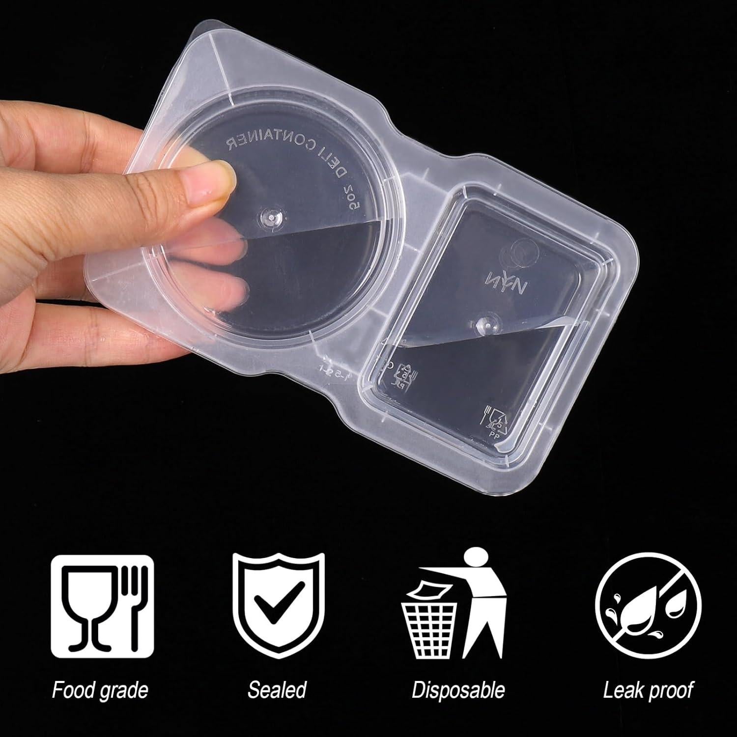 Contenedor de Condimentos Palksky 50pcs Doble Compartimento