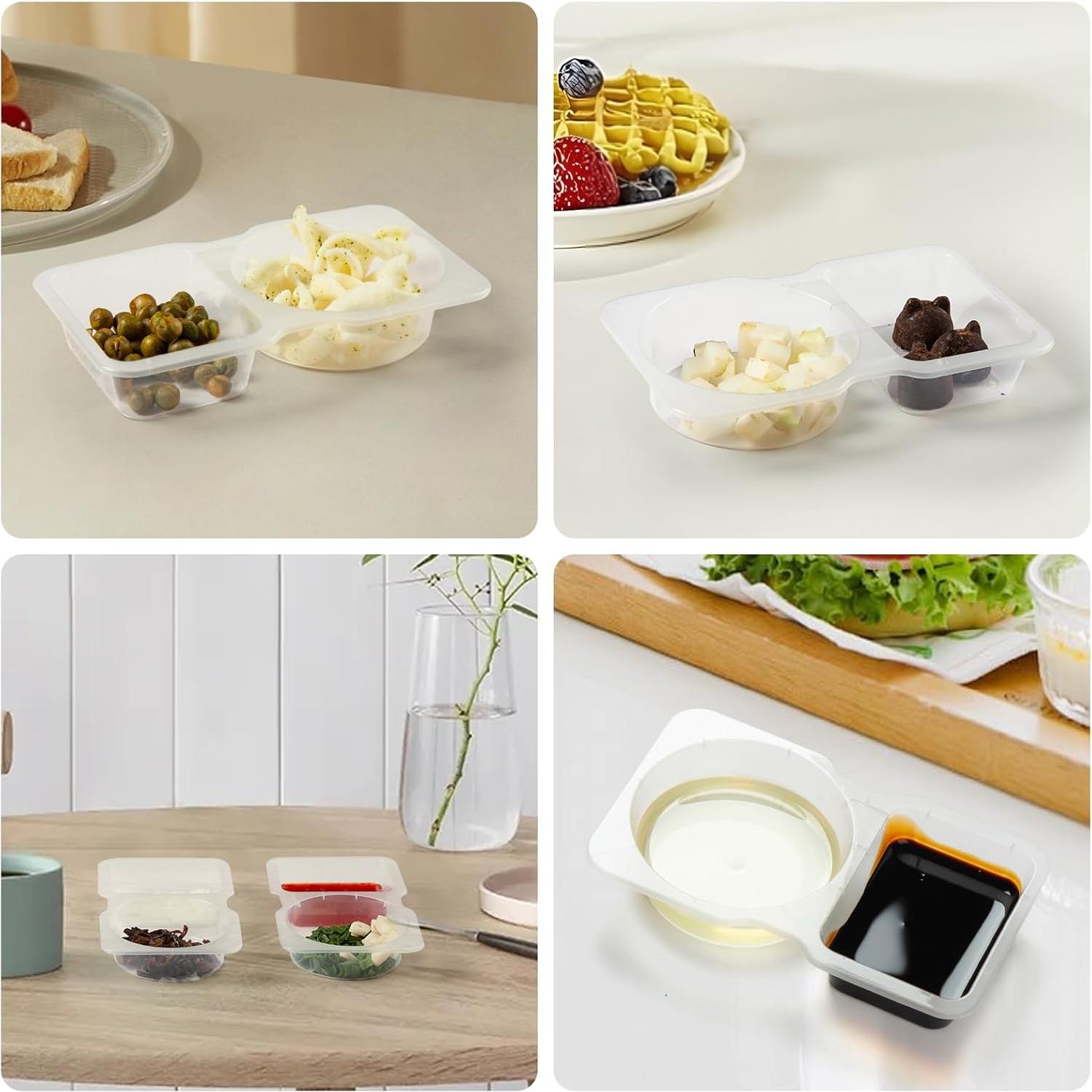 Contenedores de Snacks Doble Compartimento Seodon 10 Pcs