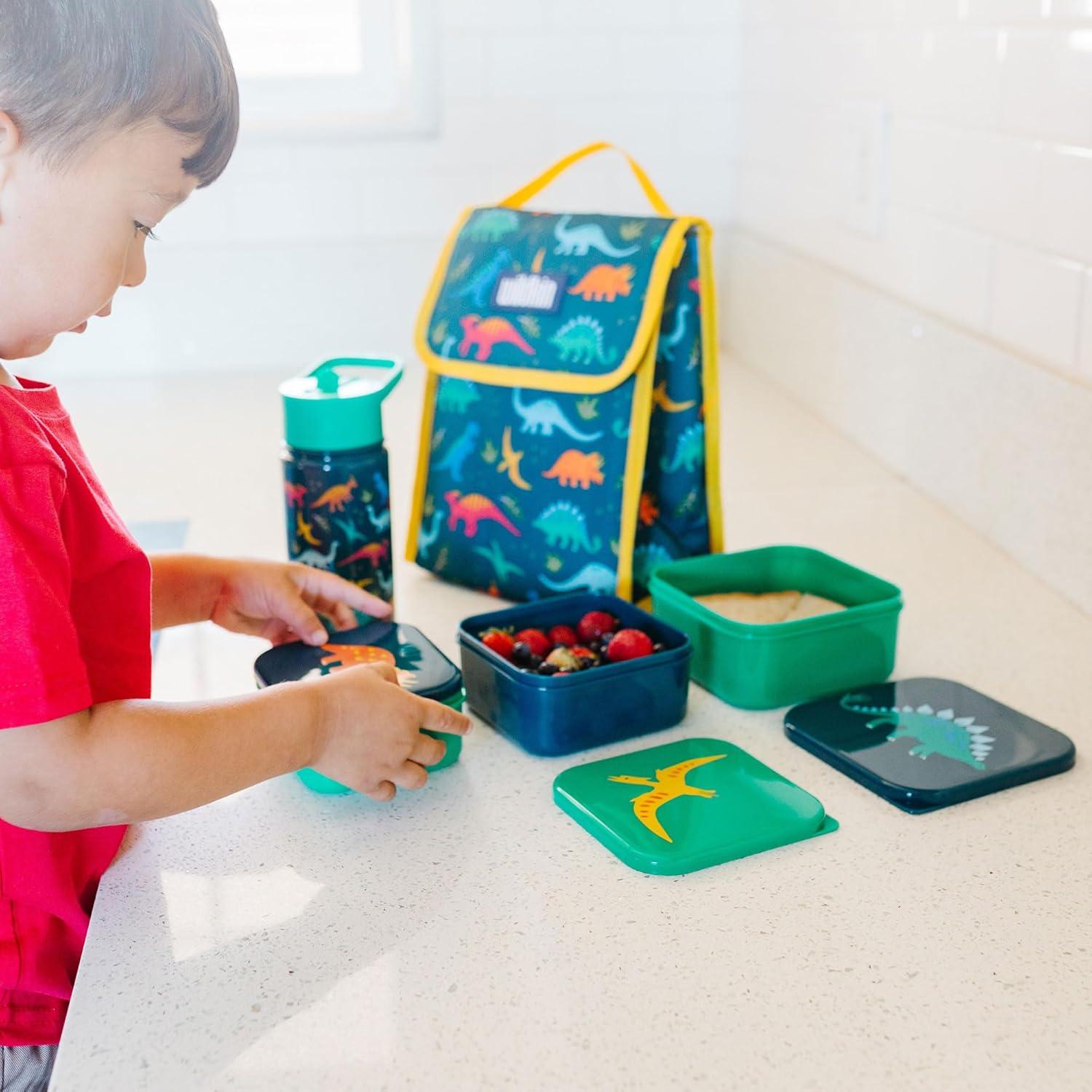 Set de 3 Contenedores de Comida Anidados Wildkin - Dinosaurios