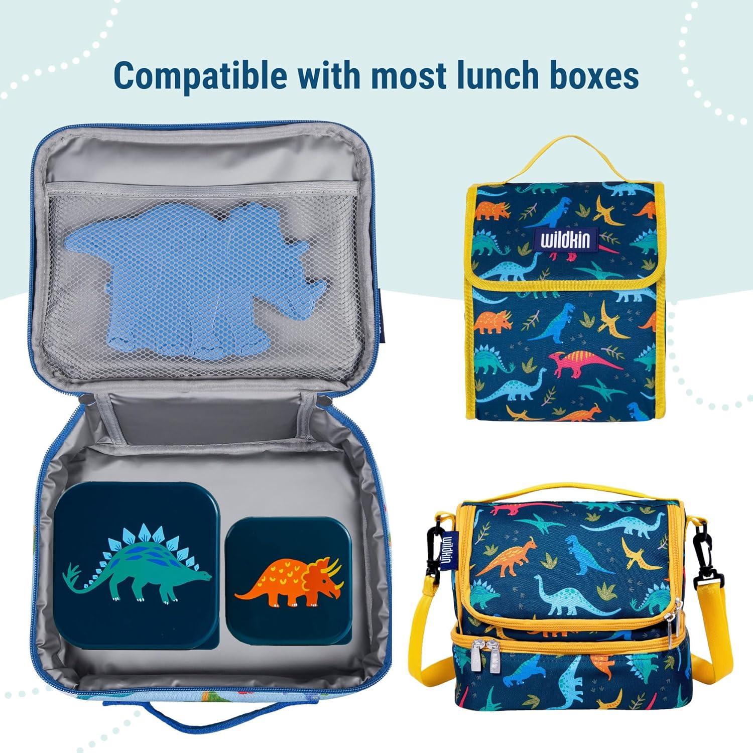Set de 3 Contenedores de Comida Anidados Wildkin - Dinosaurios