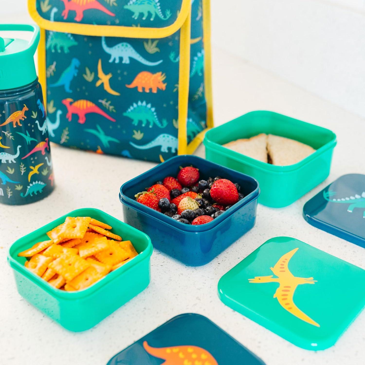Set de 3 Contenedores de Comida Anidados Wildkin - Dinosaurios