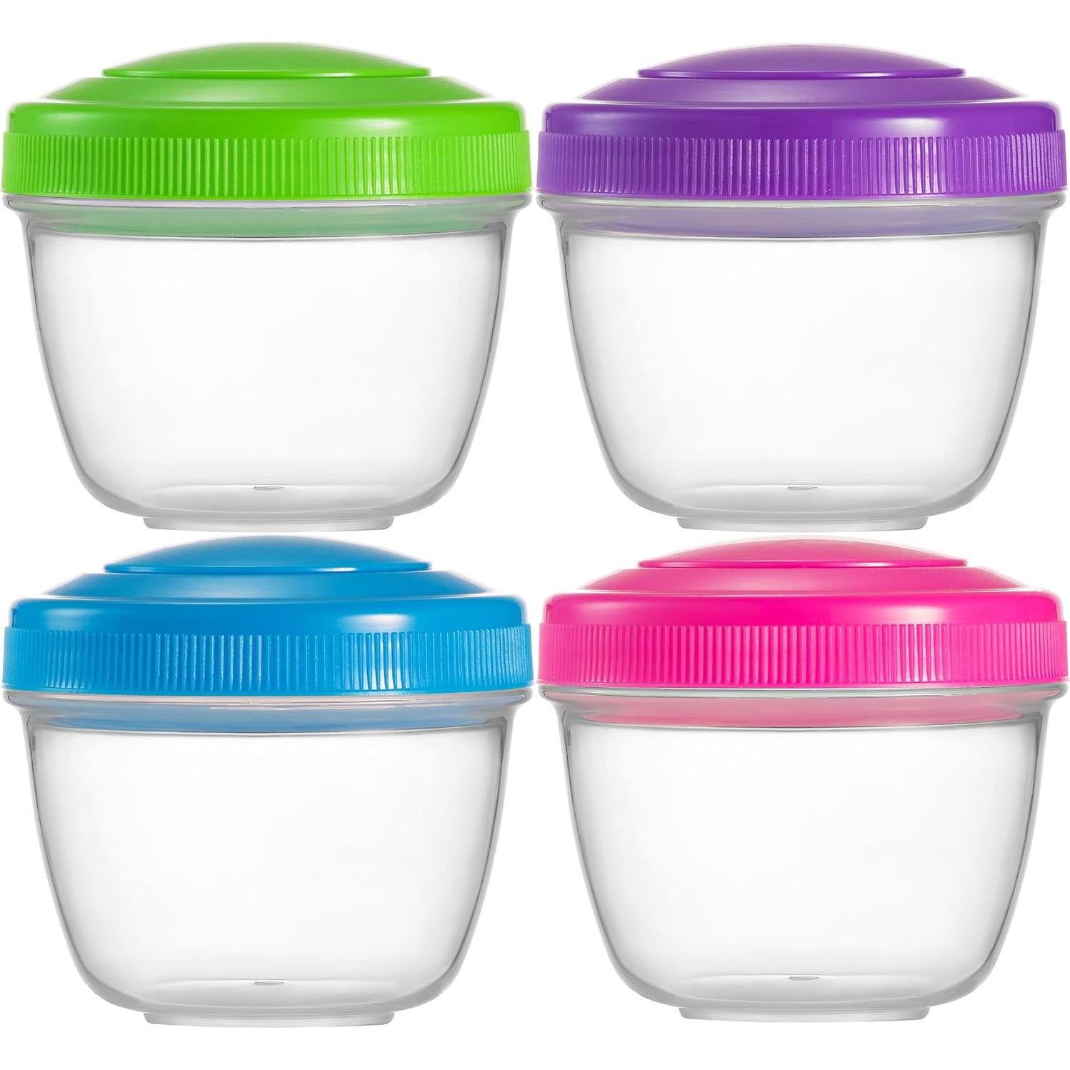 Contenedores de Snack MosJos 4 Set 135ml con Tapas - Almacenamiento