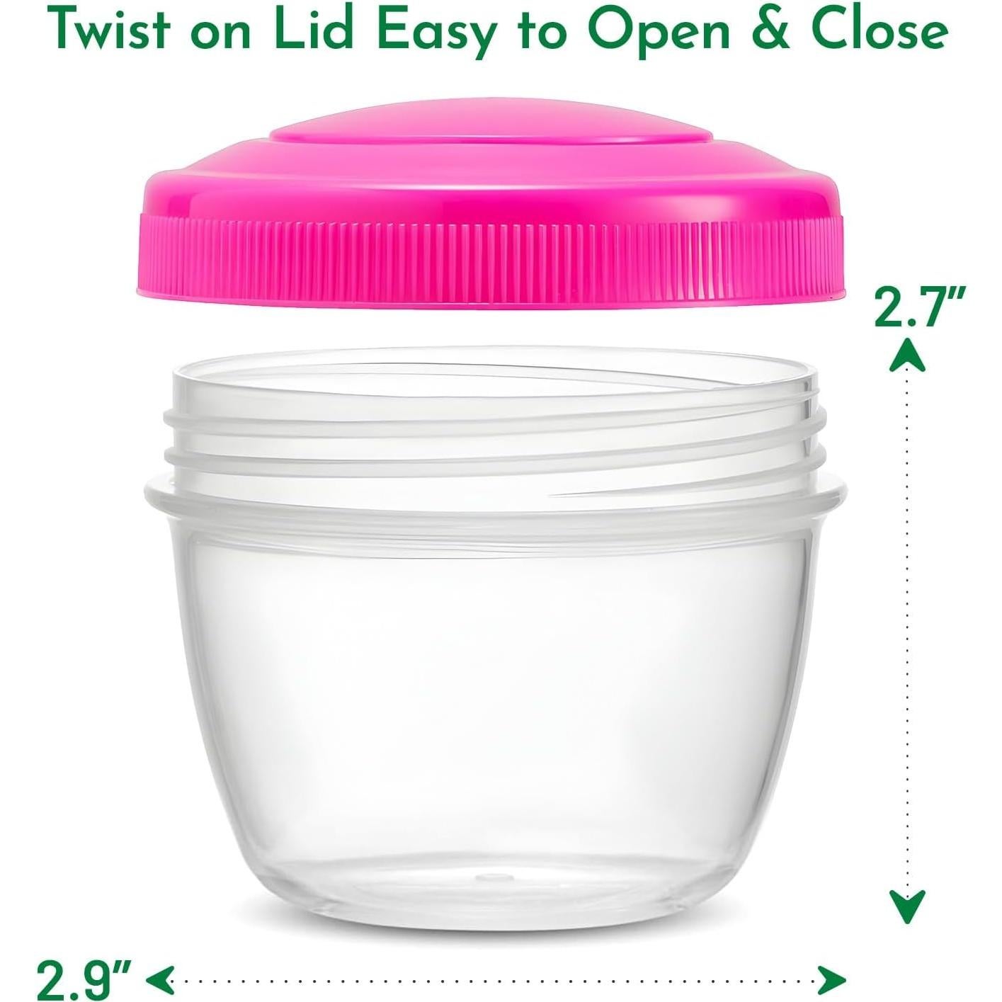 Contenedores de Snack MosJos 4 Set 135ml con Tapas - Almacenamiento