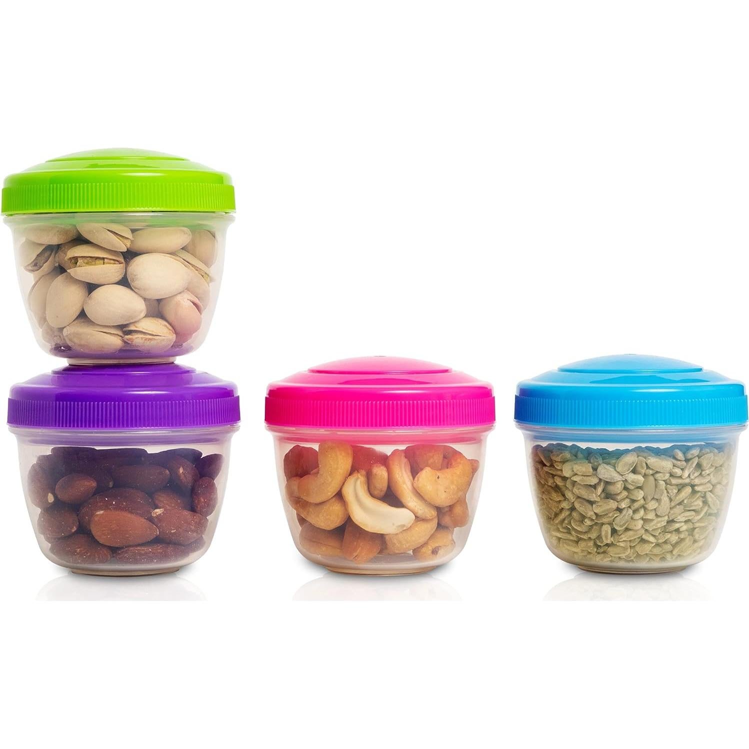 Contenedores de Snack MosJos 4 Set 135ml con Tapas - Almacenamiento