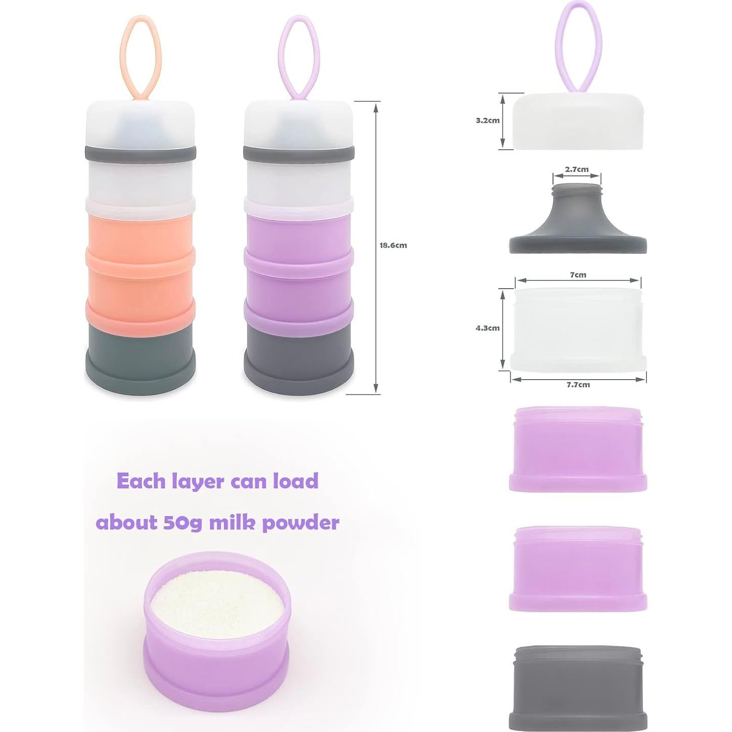 Dispensador de Fórmula para Bebés LADISO 4 Capas Libre de BPA