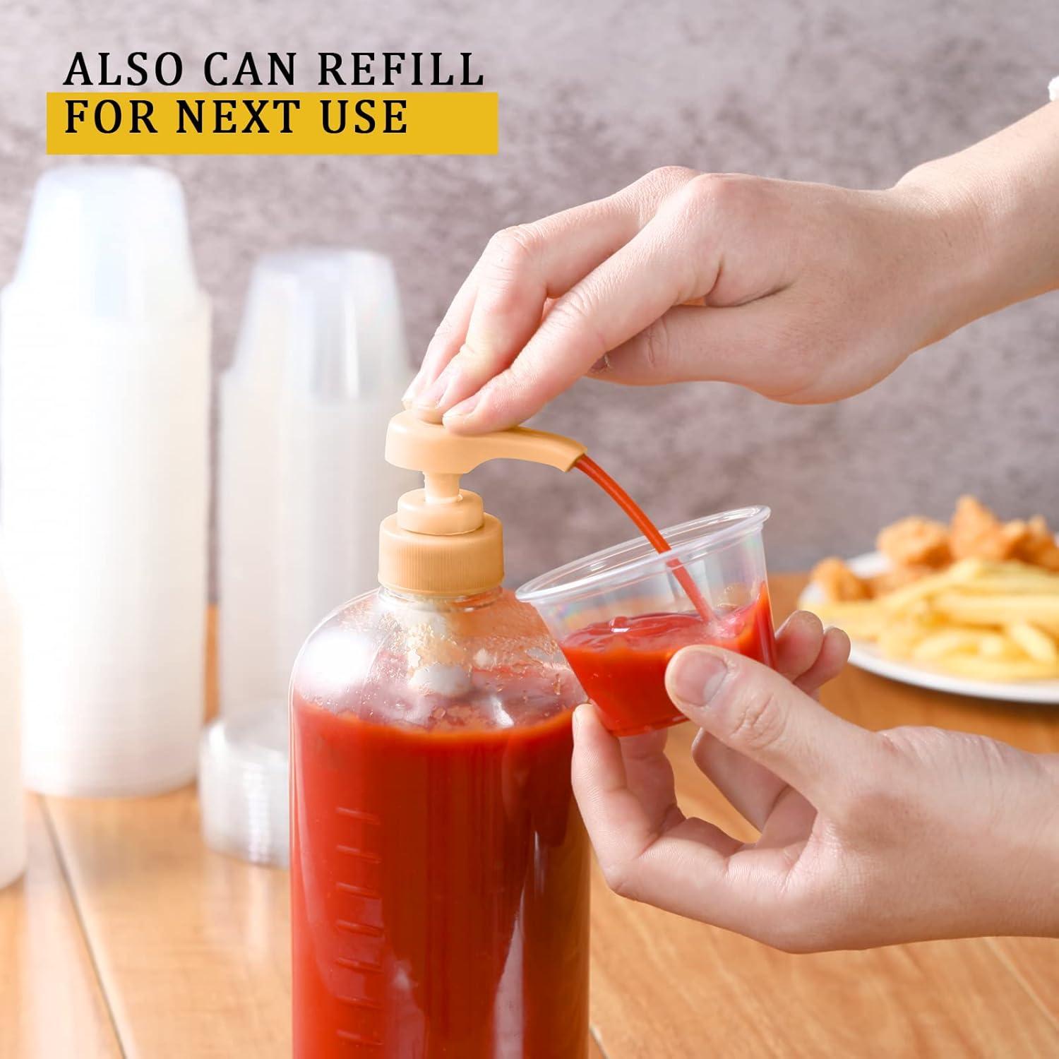 Tazas de Porción VITEVER 120 Sets 4 oz Apilables con Tapas