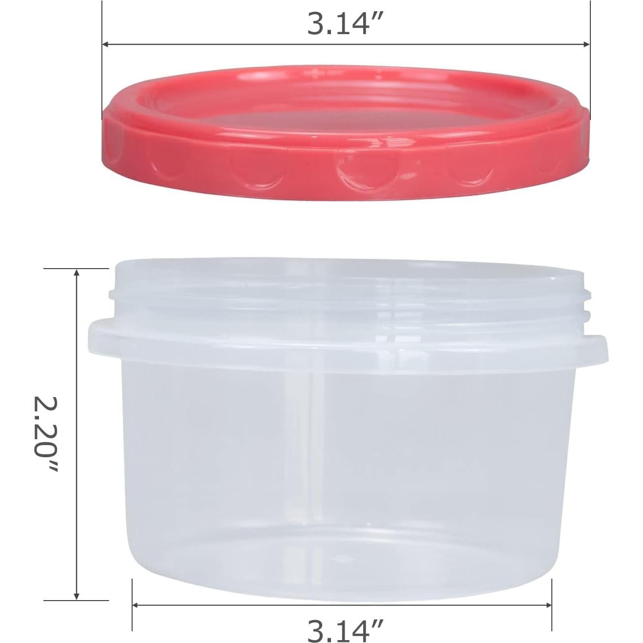 Frascos de almacenamiento plástico Jucaifu 16 piezas 240 ml rojos