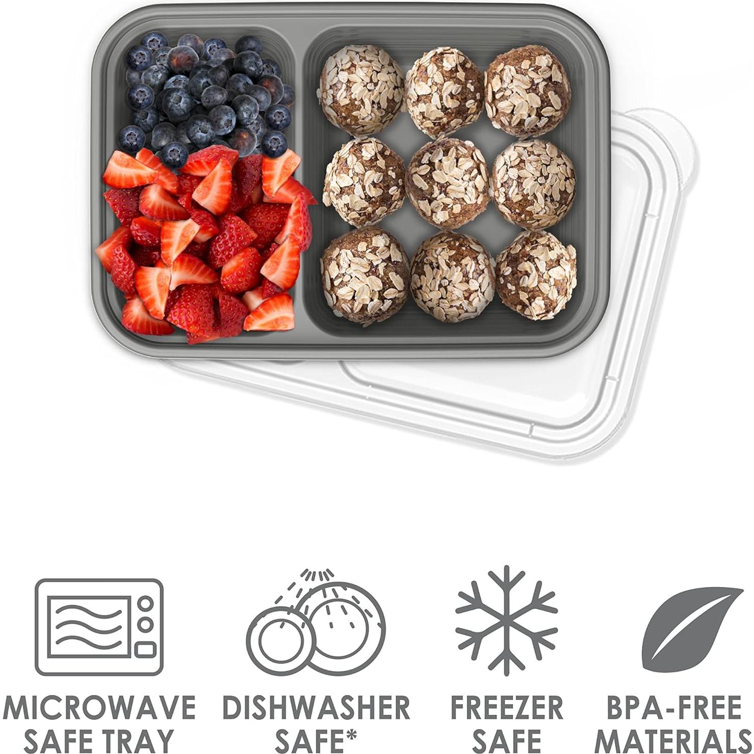 Contenedores de Snack Bentgo Prep 2 Compartimentos 20 Piezas