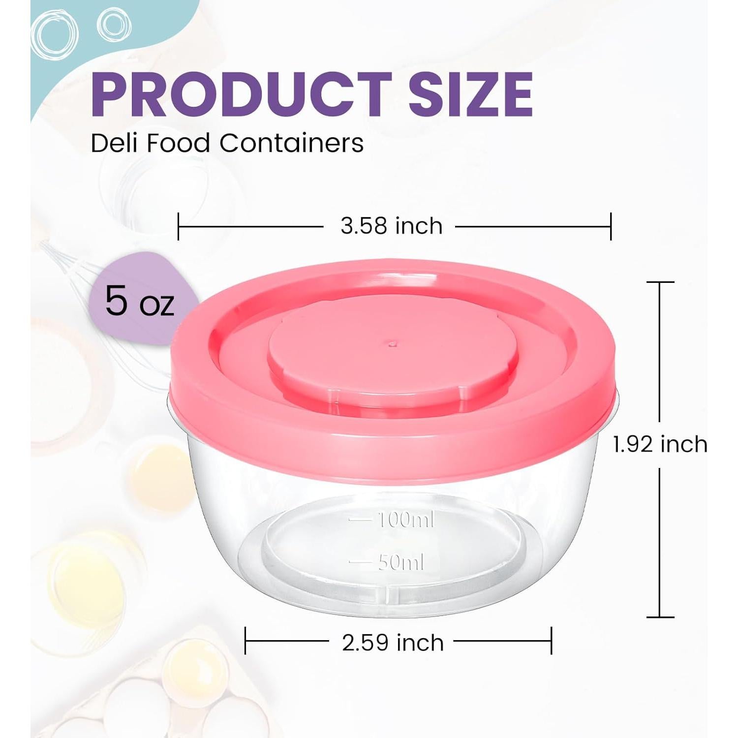 Contenedores de Alimentos TOFLEN 5 oz Set de 12 Multicolor