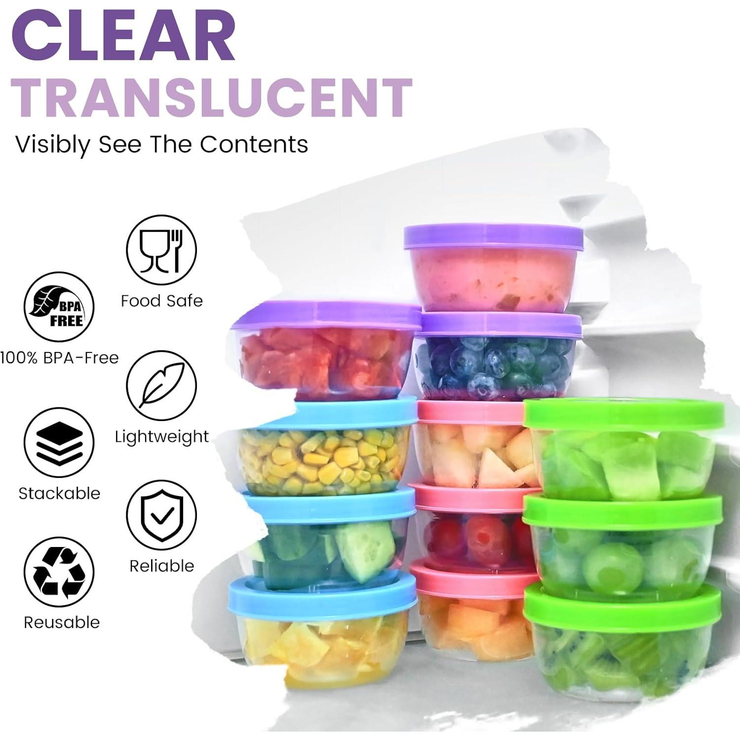 Contenedores de Alimentos TOFLEN 5 oz Set de 12 Multicolor