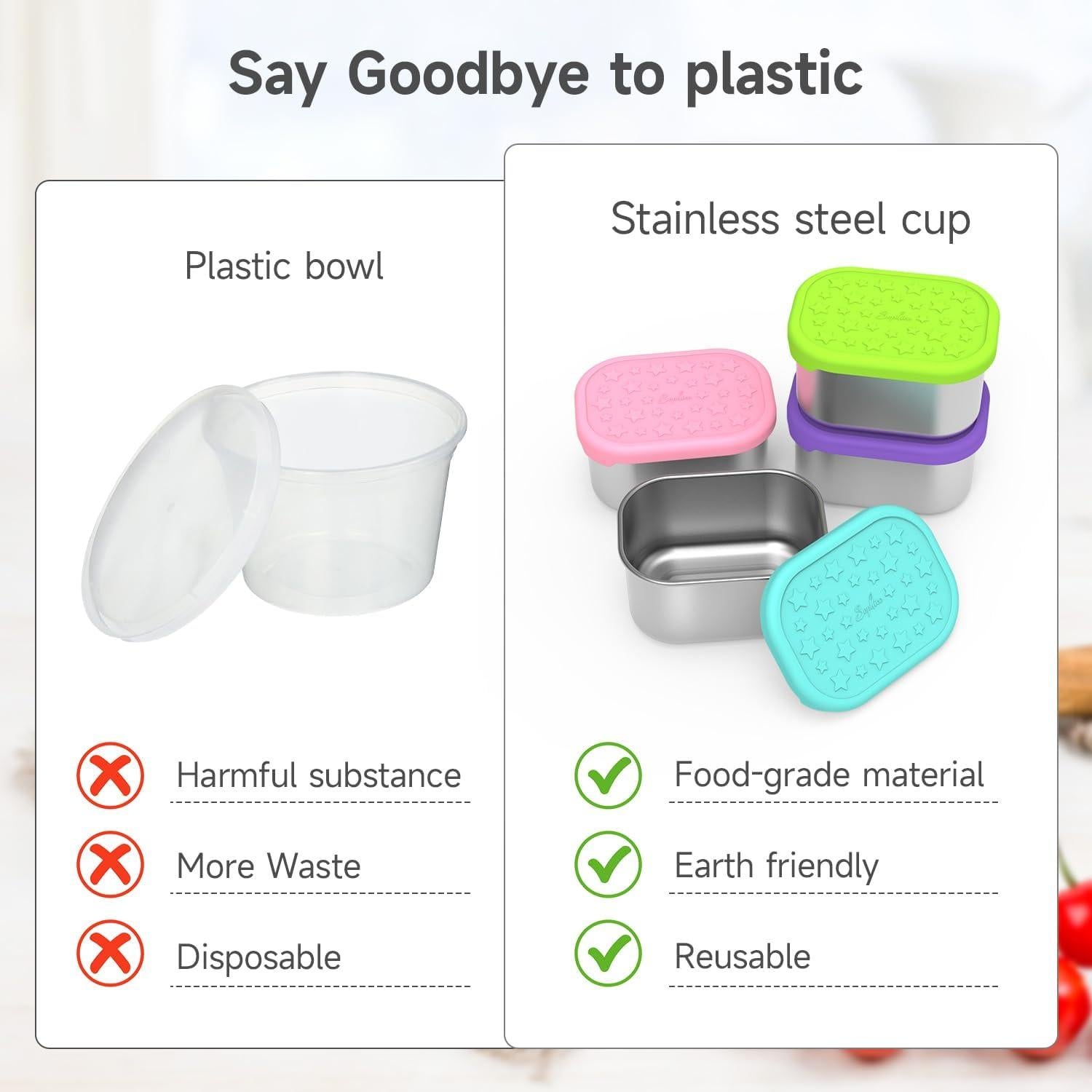 Contenedores de Aperitivos SOPHICO Acero Inoxidable 230 ml 4 Pack