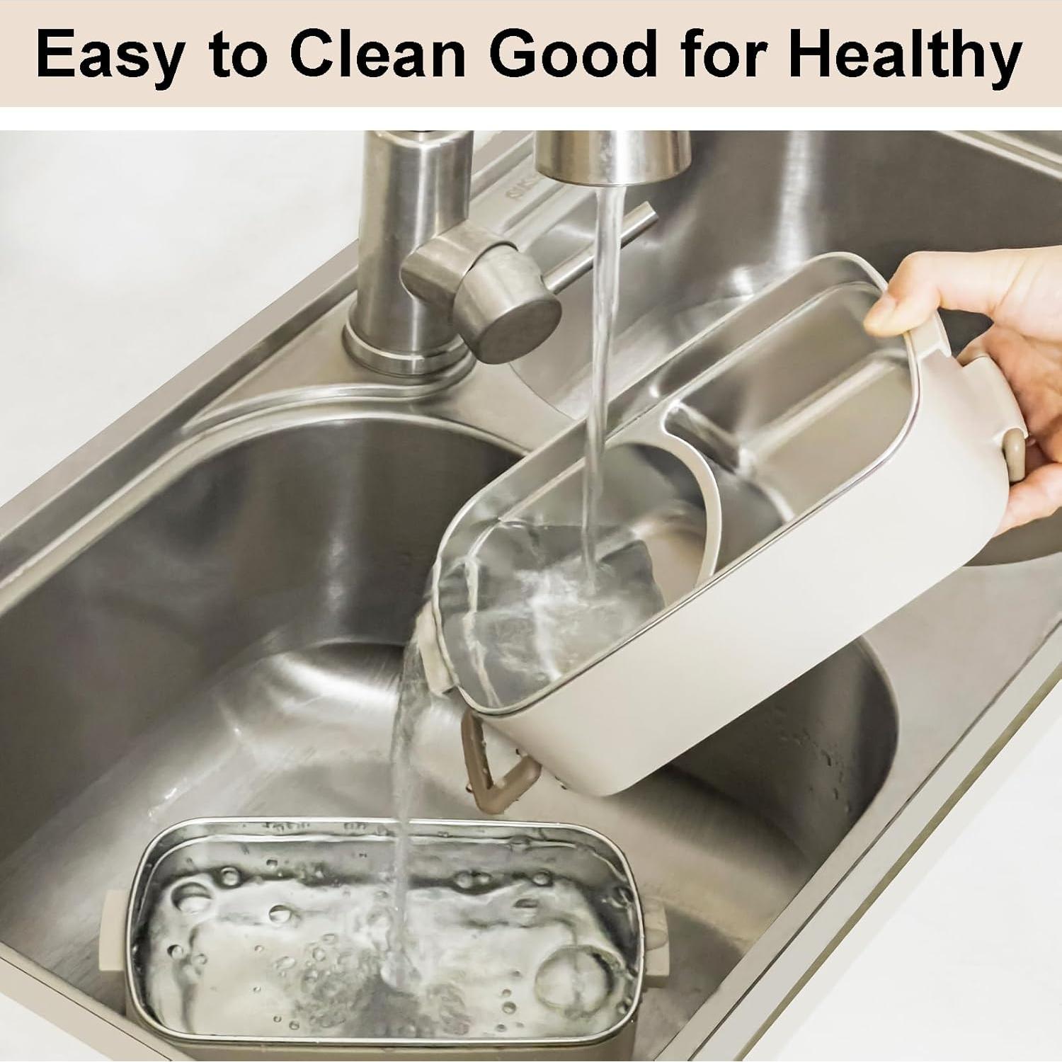 Caja de Almuerzo Bento Lille Home 2000 ml Acero Inoxidable Beige