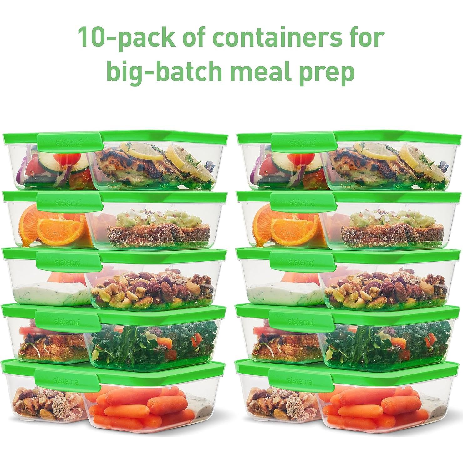 Contenedores de Almacenamiento de Comida Sistema Nest It 10 Pzas