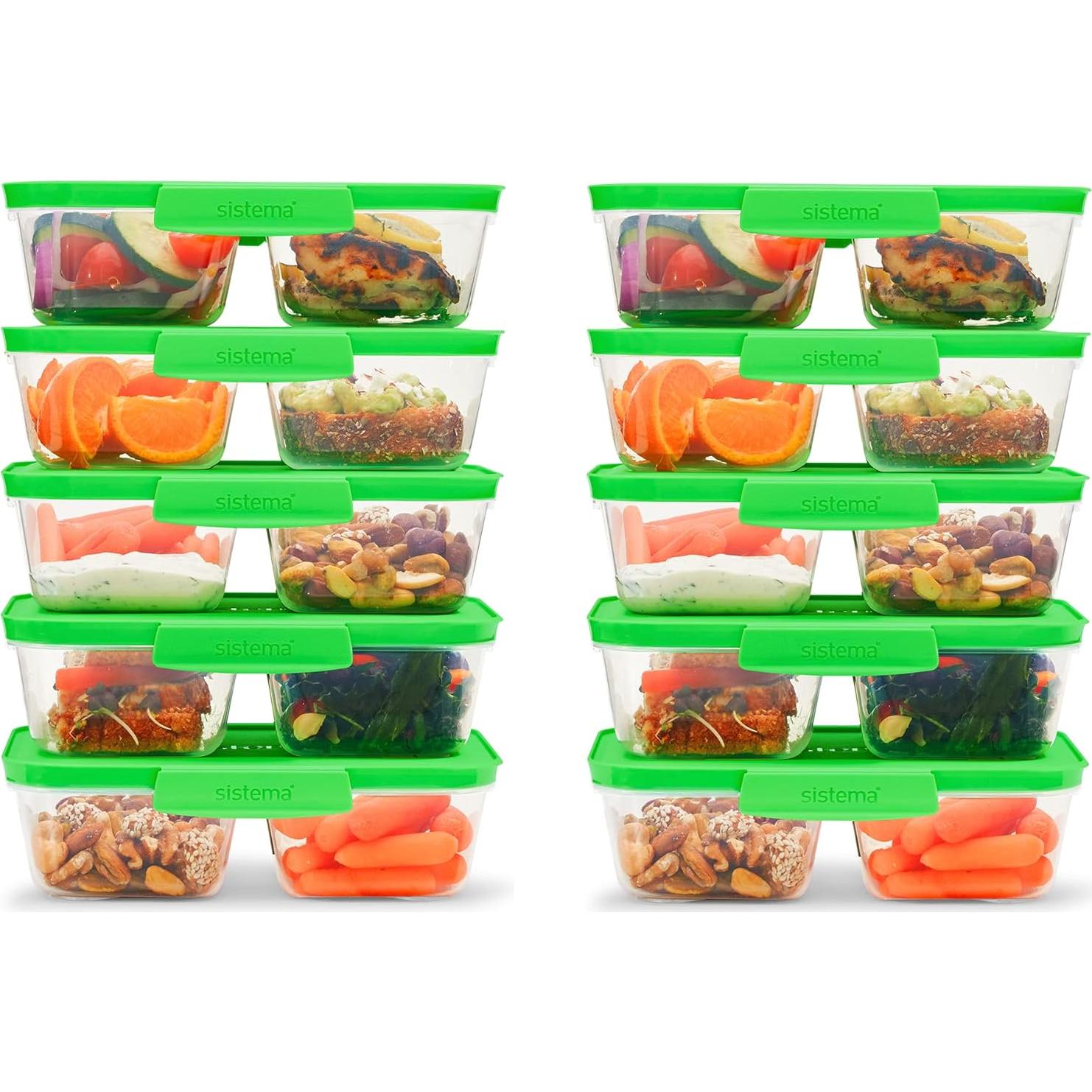 Contenedores de Almacenamiento de Comida Sistema Nest It 10 Pzas