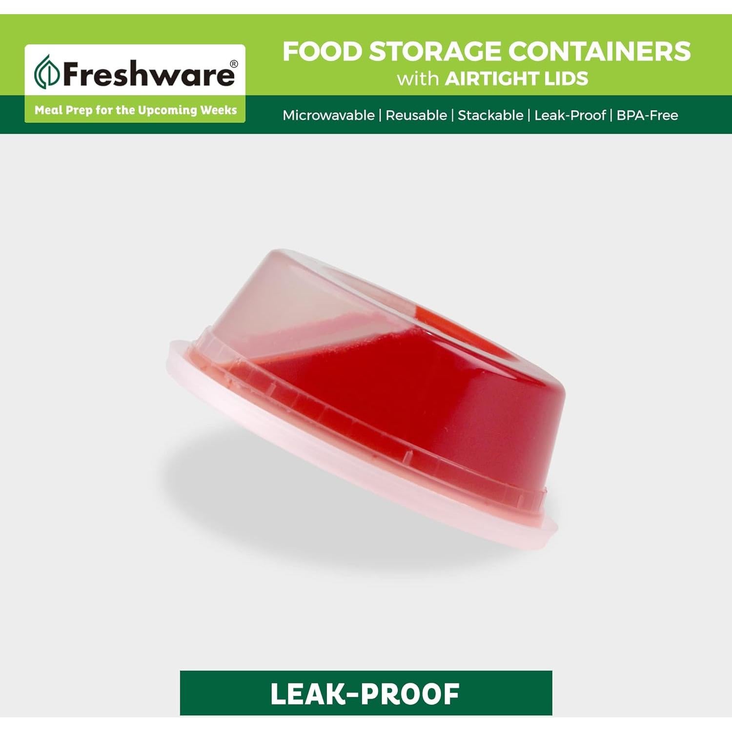 Contenedores de Almacenamiento Freshware 50 Set 8 oz Herméticos