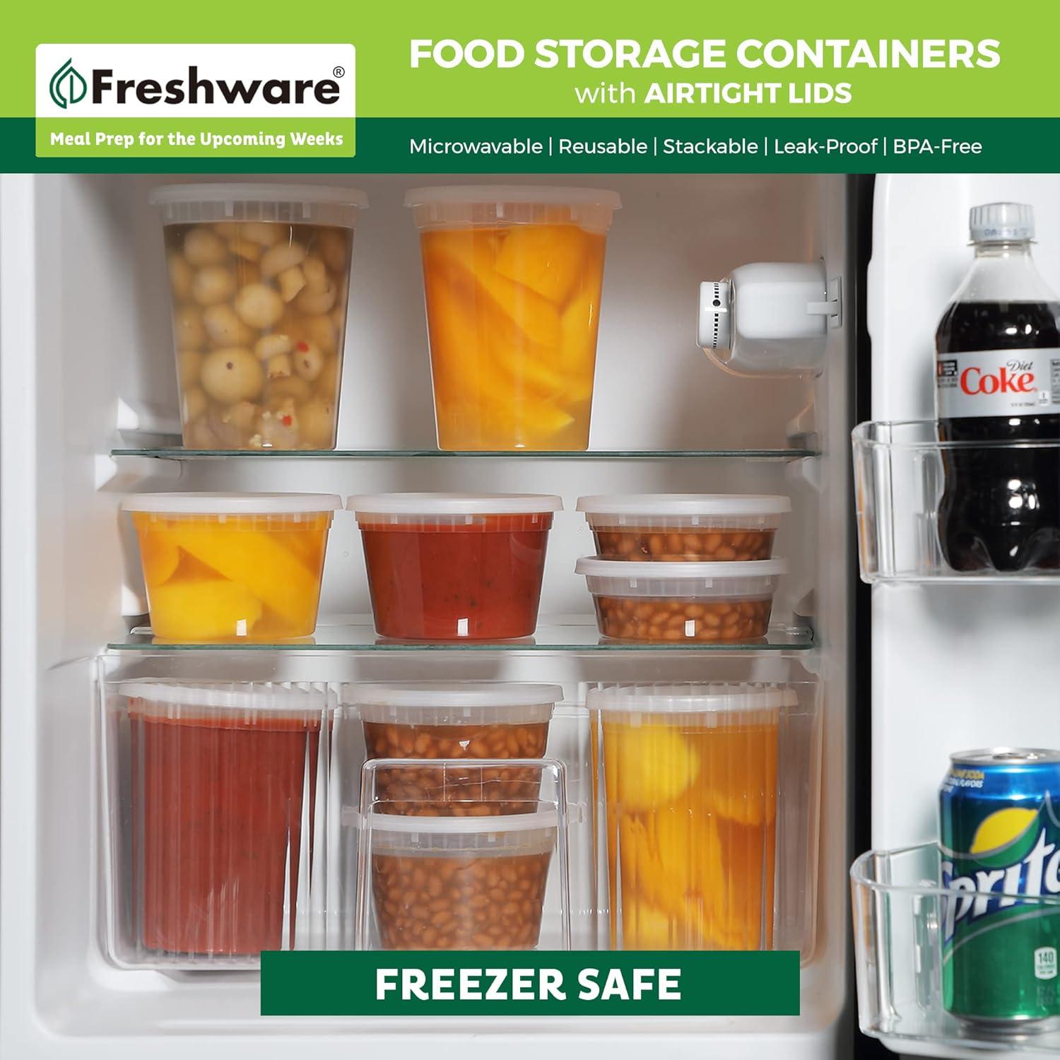 Contenedores de Almacenamiento Freshware 50 Set 8 oz Herméticos