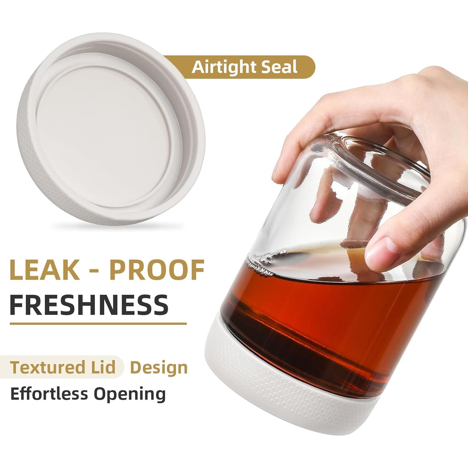 Frascos de vidrio herméticos NETANY 473ml - Paquete de 6