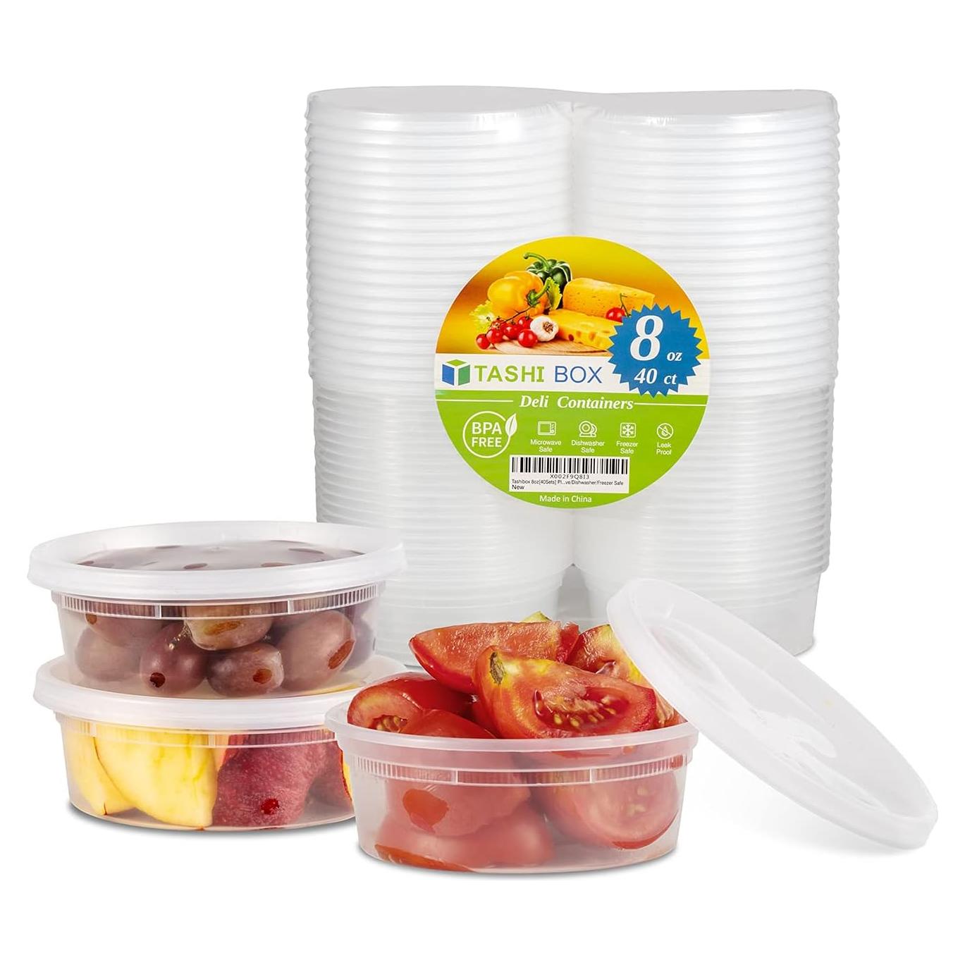 Contenedores de Almacenamiento TashiBox 8oz 40 Sets Herméticos