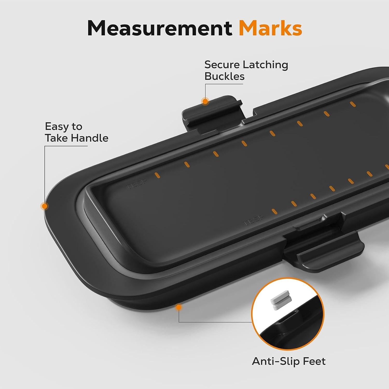 Plato para Mantequilla Hermético Pisol Negro 20.4x8.4cm