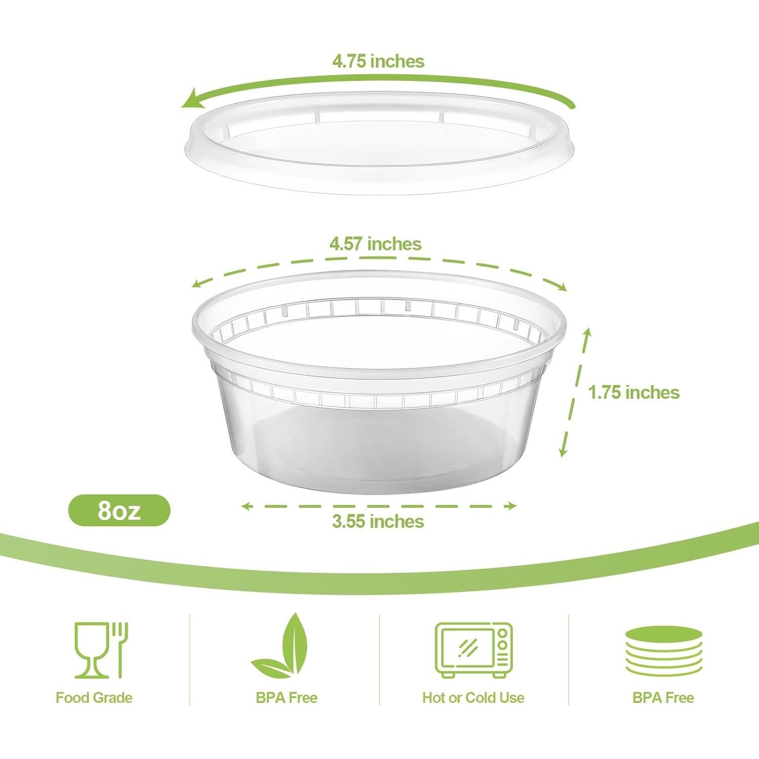 Contenedores Plásticos AOZITA 36 Sets 237 ml Herméticos