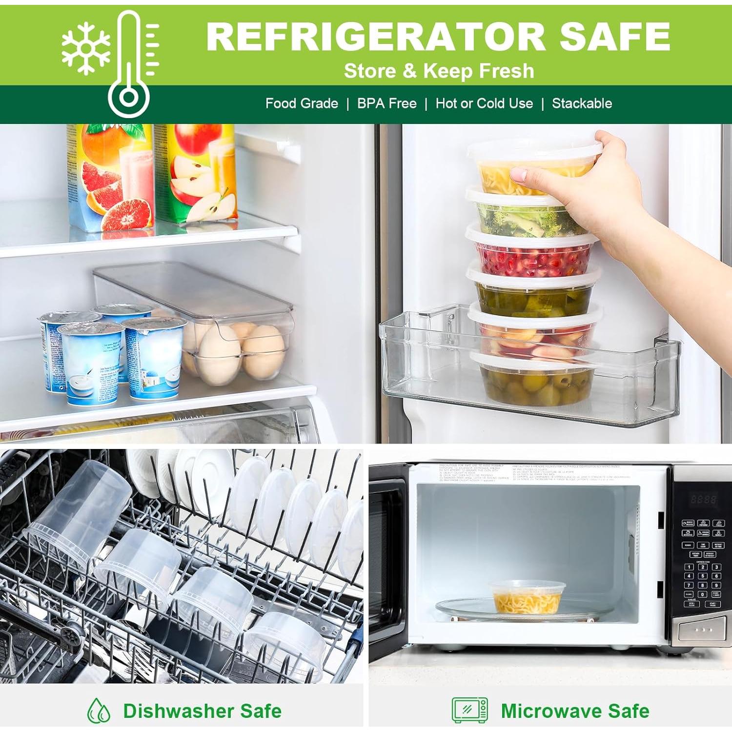 Contenedores Plásticos AOZITA 36 Sets 237 ml Herméticos